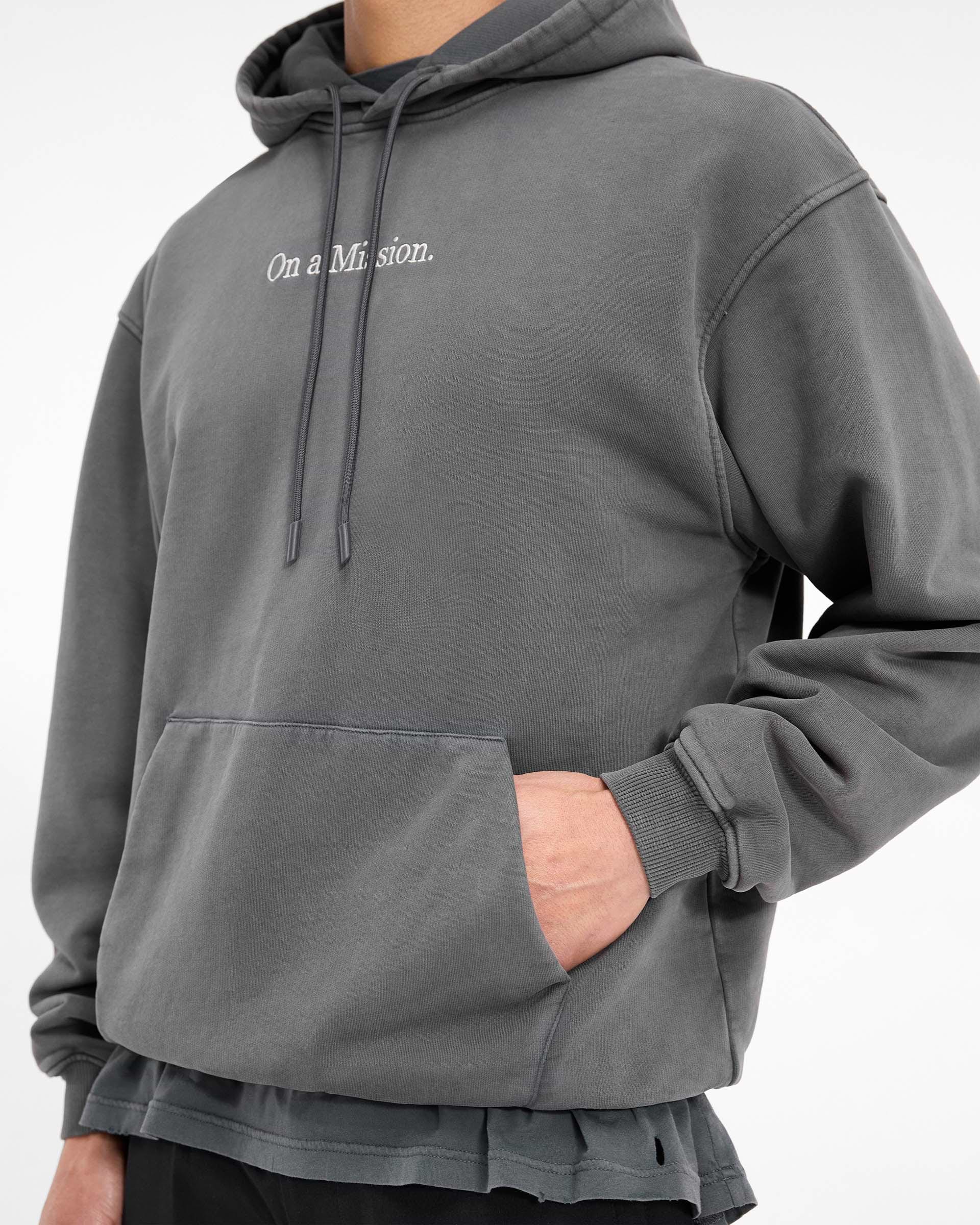 247 On A Mission Hoodie - Aged Black