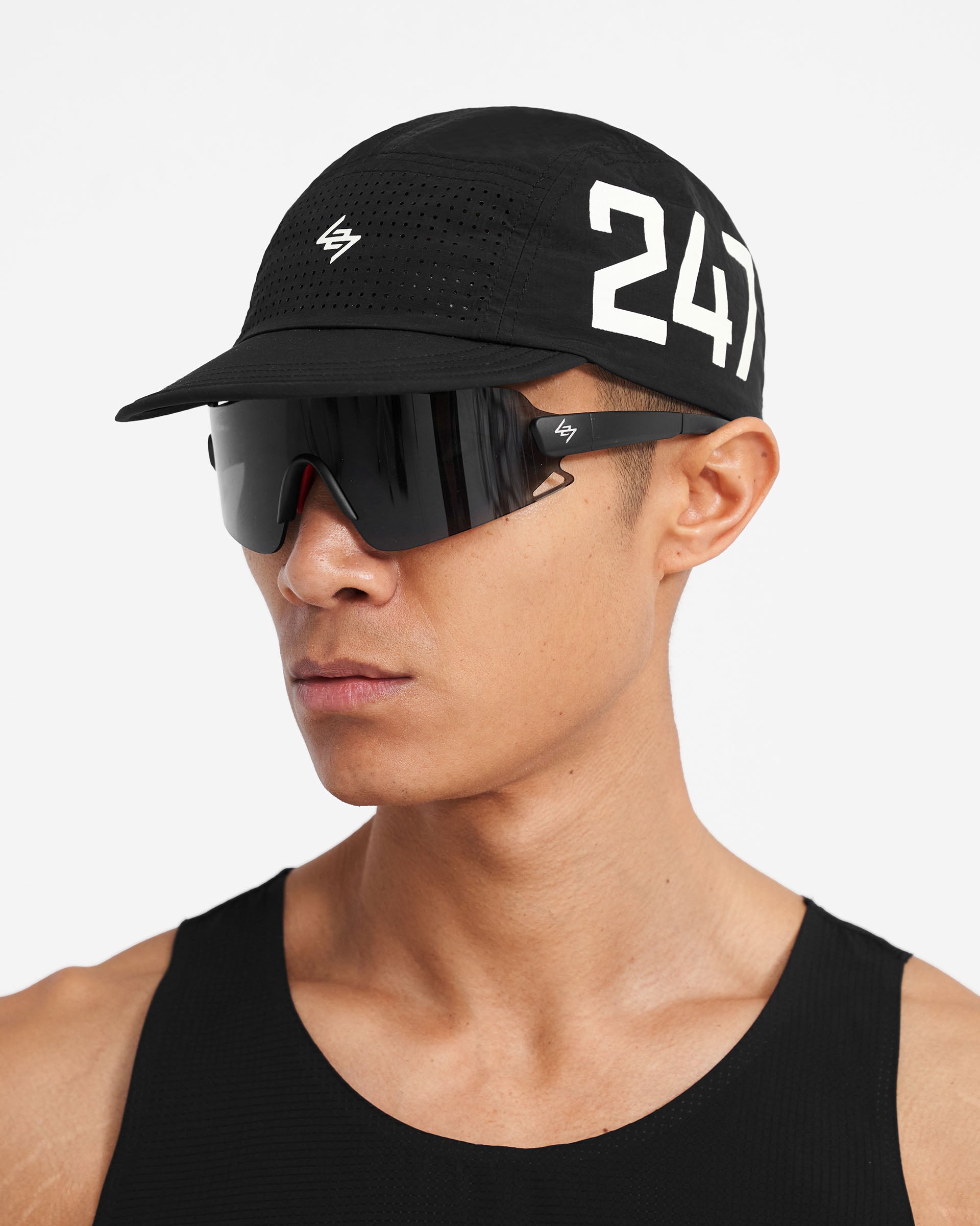 Black Riptstop Running Cap | 247 | REPRESENT CLO