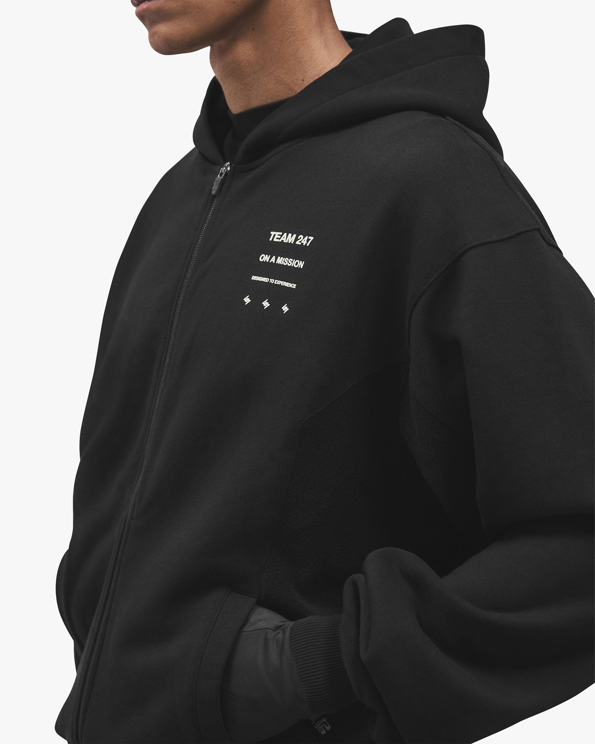 247 Uprising Zip Hoodie - Black