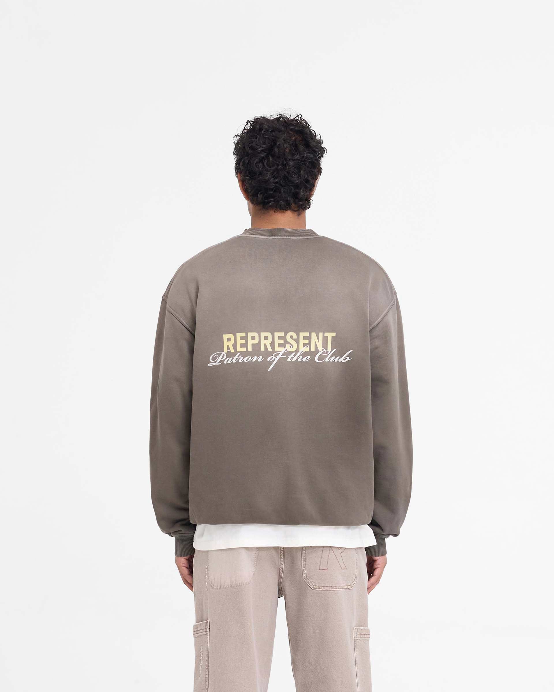 スウェット・トレーナー REPRESENT Patron of the club washed cotton sweatshirt Washed Grey Sweater | Patron of the Club | REPRESENT