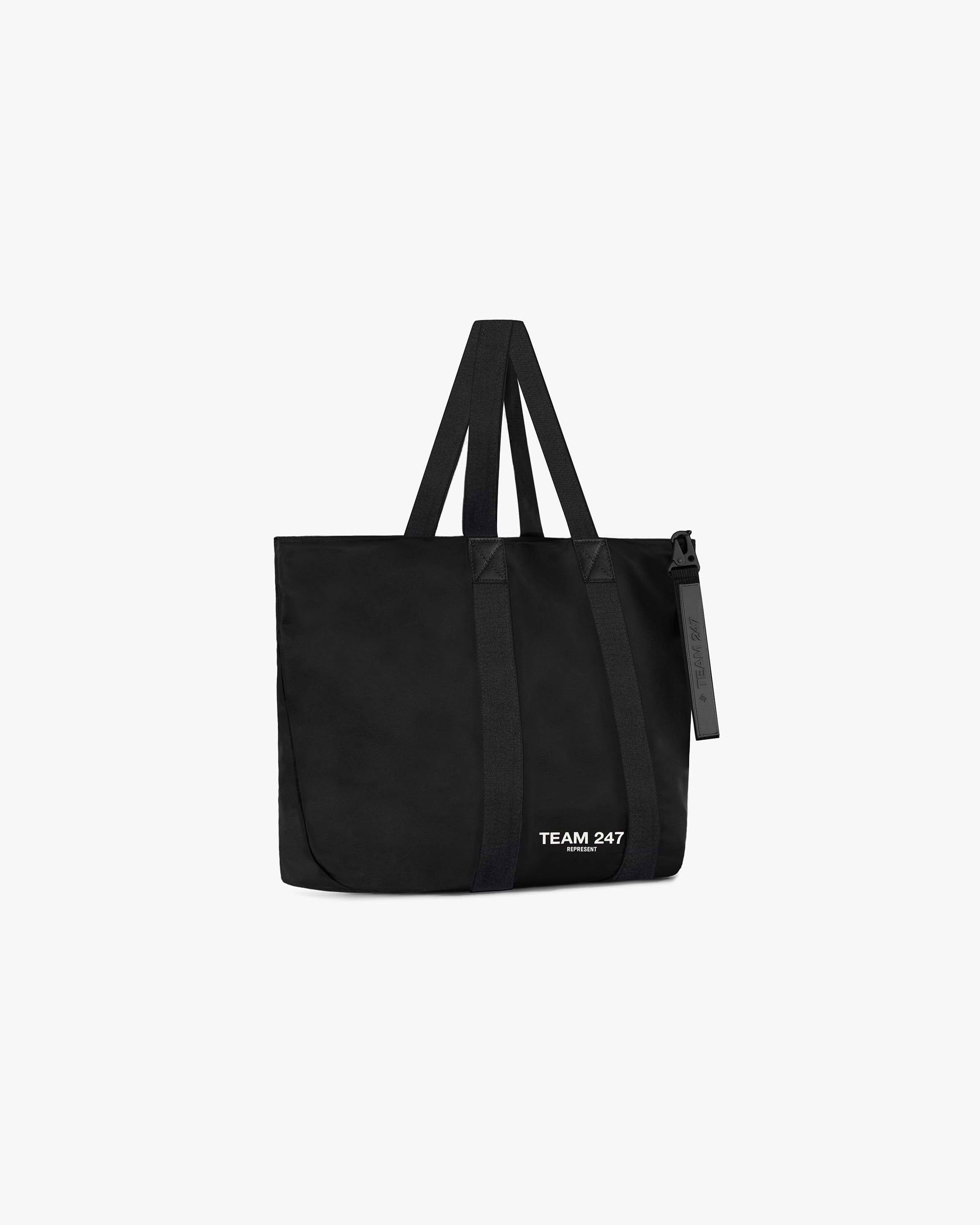 Off white black canvas tote clearance bag