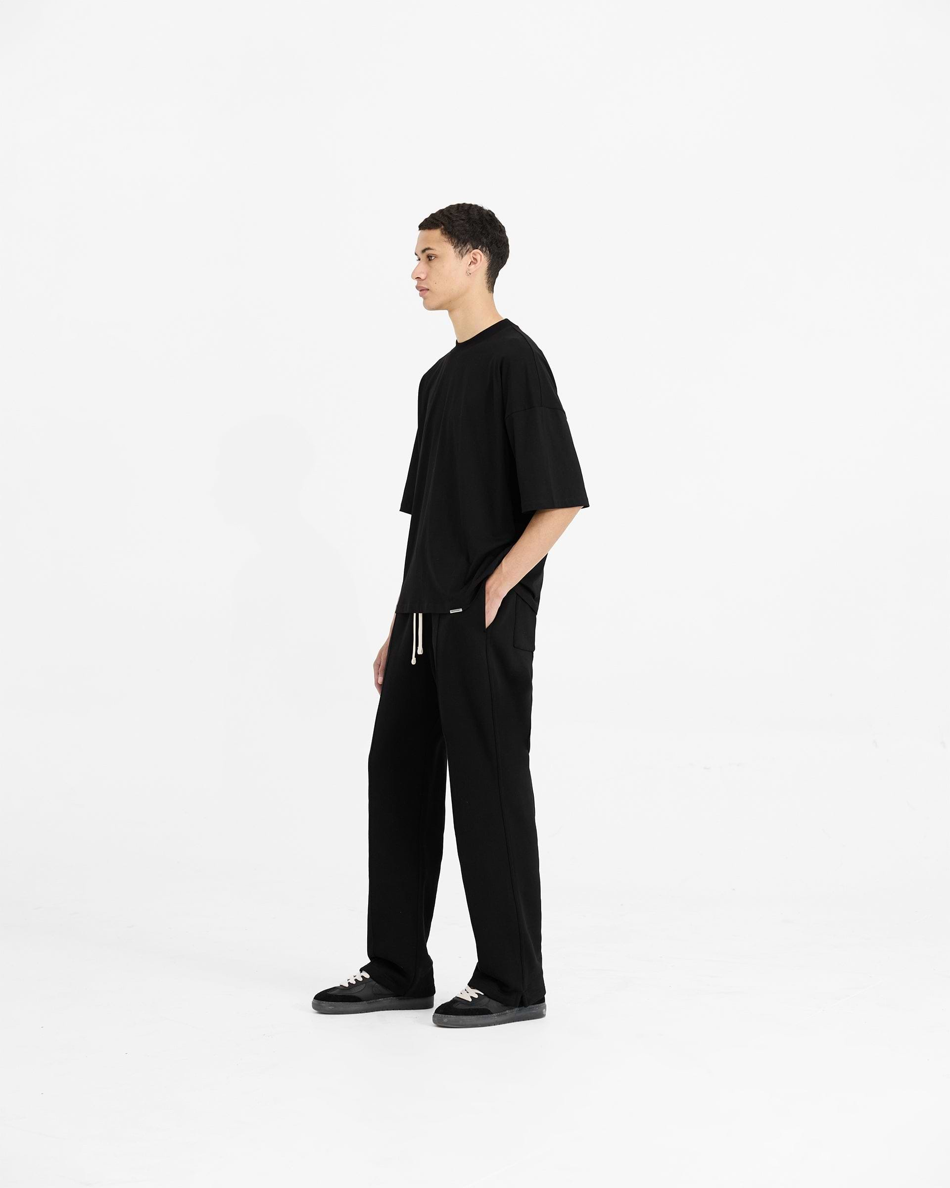 Initial Boxy T-Shirt - Black