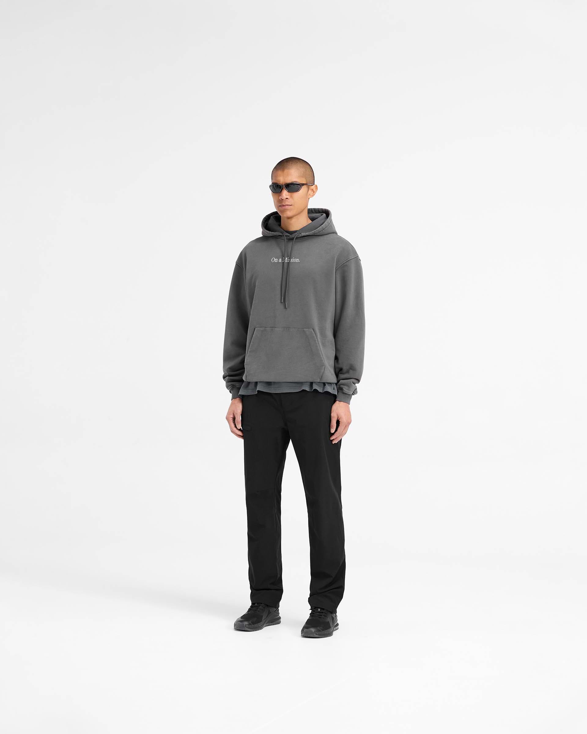 247 On A Mission Hoodie | Aged Black | REPRESENT