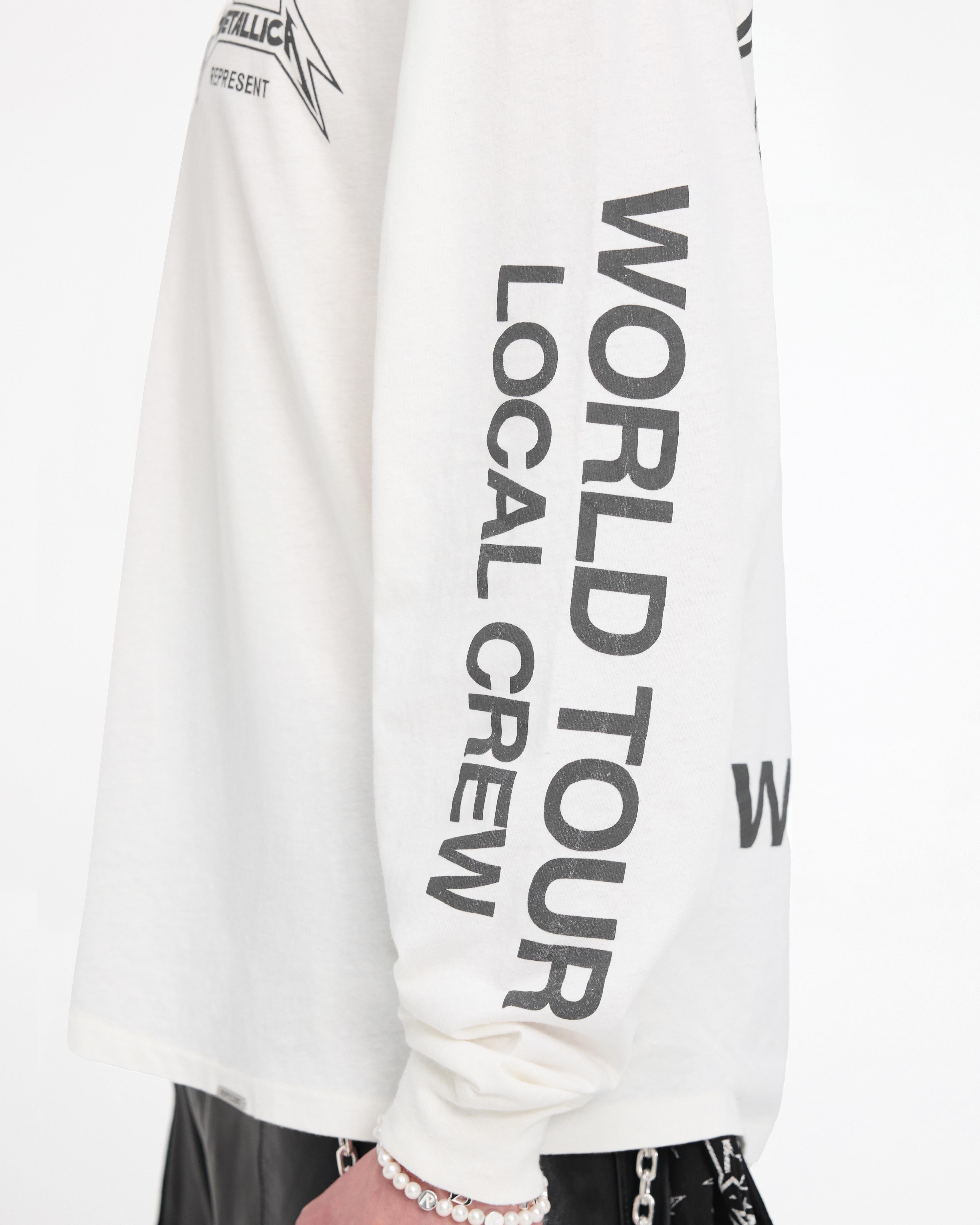 洋楽 7LC - Represent Metallica Local Crew Long Sleeve T-Shirt | Flat White | REPRESENT