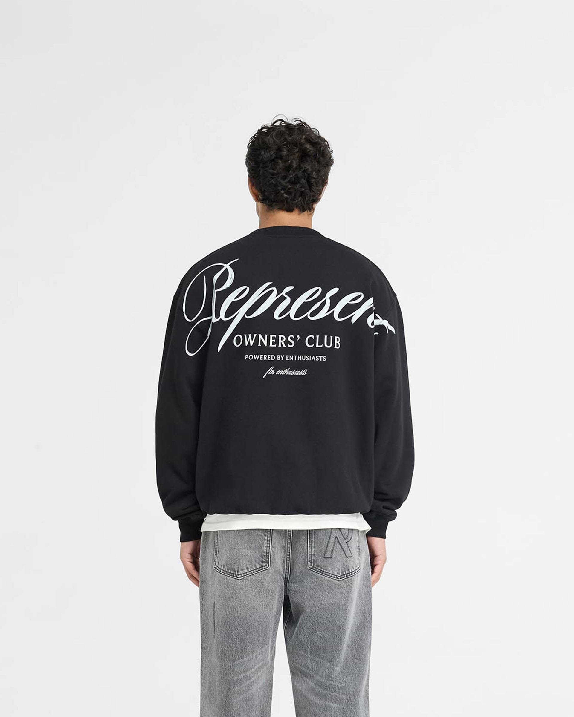 Represent Owners Club Script Sweater - Black