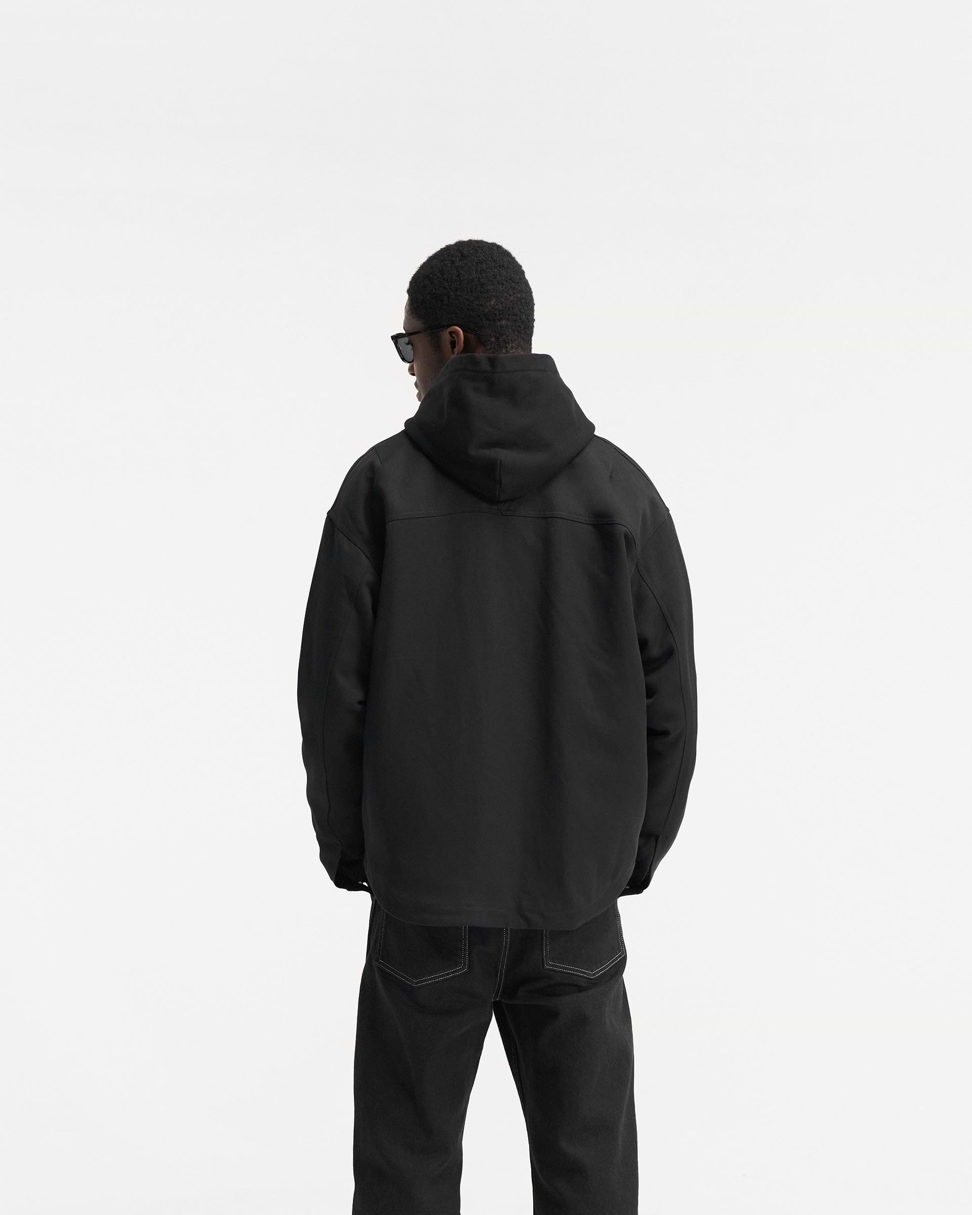 Heavy Zip Overshirt - Black