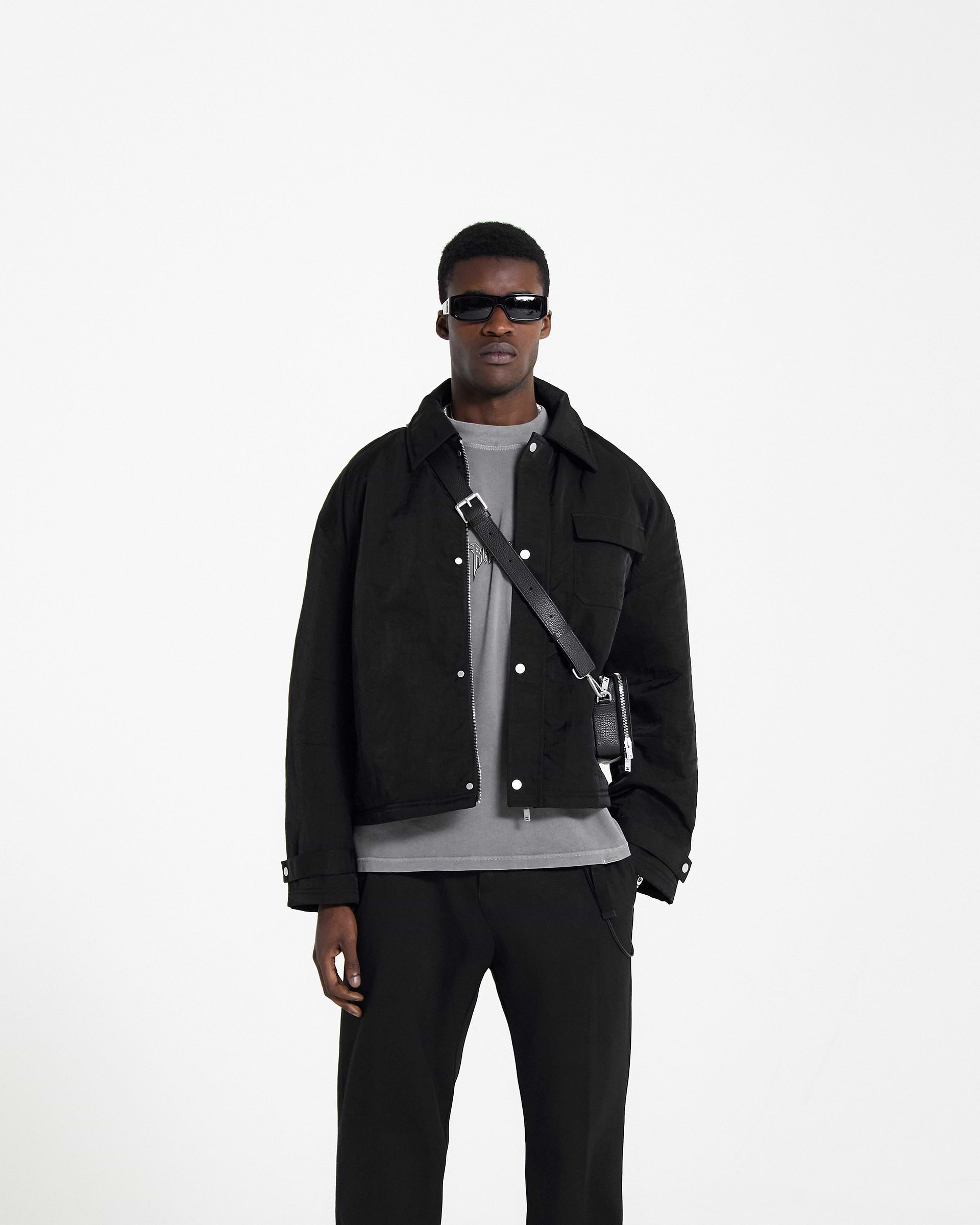 Nylon Smart Jacket | Black Outerwear FW23 | Represent Clo