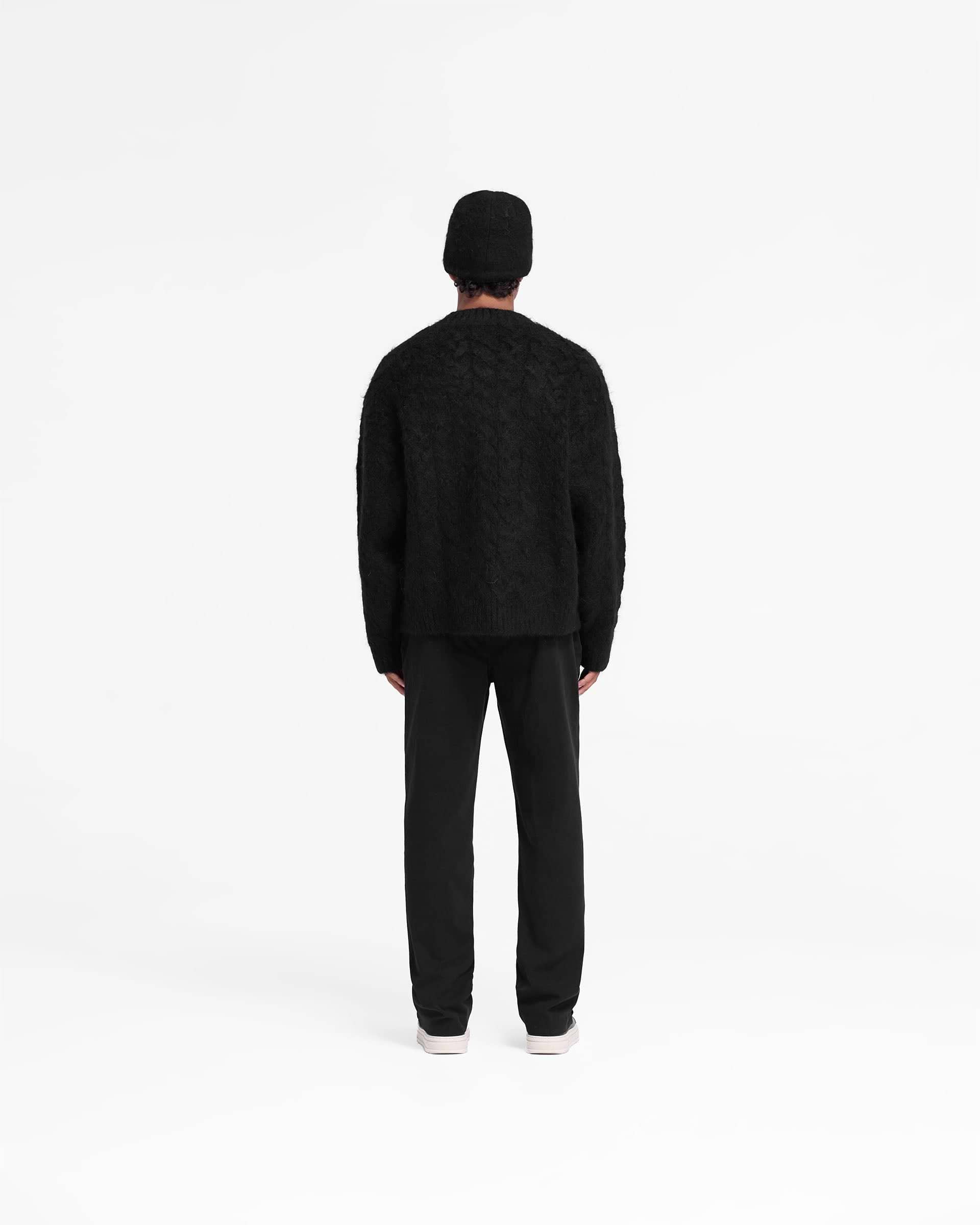 Cable Knit Sweater - Jet Black | REPRESENT