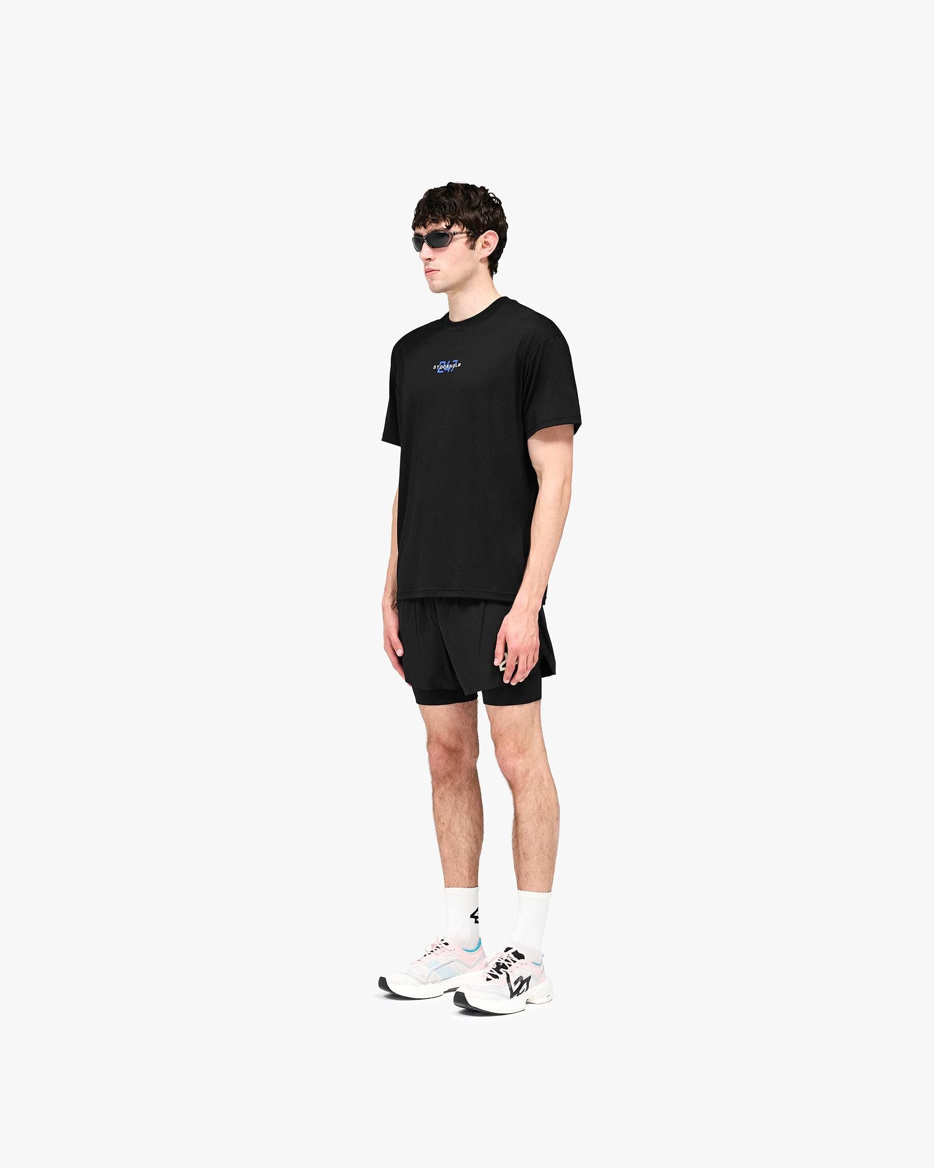 247 Stockholm Oversized T-Shirt Jet Black | Performance Tee