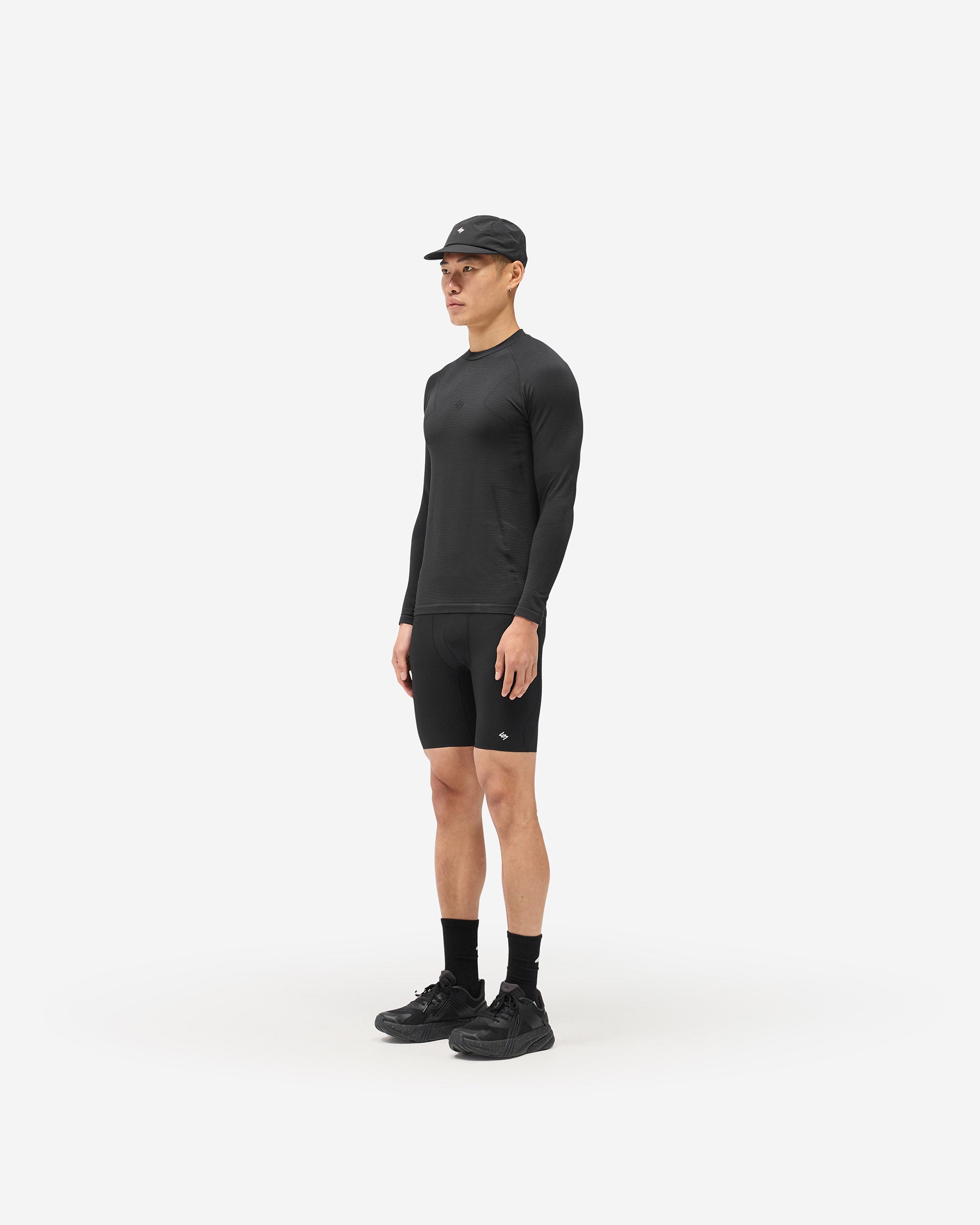 247 Ribbed Half Tight - Black