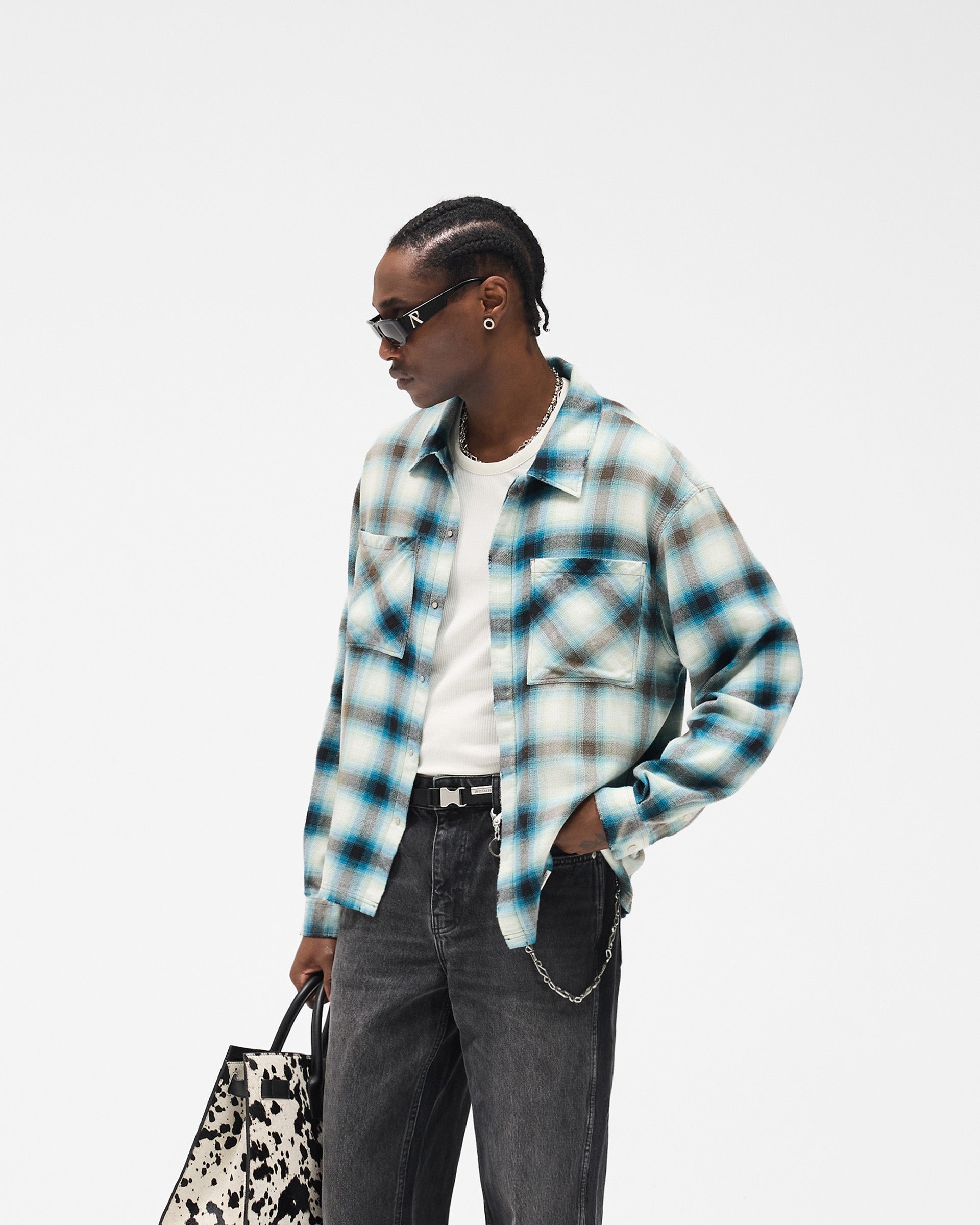Sun Bleached Flannel Shirt - Cloud