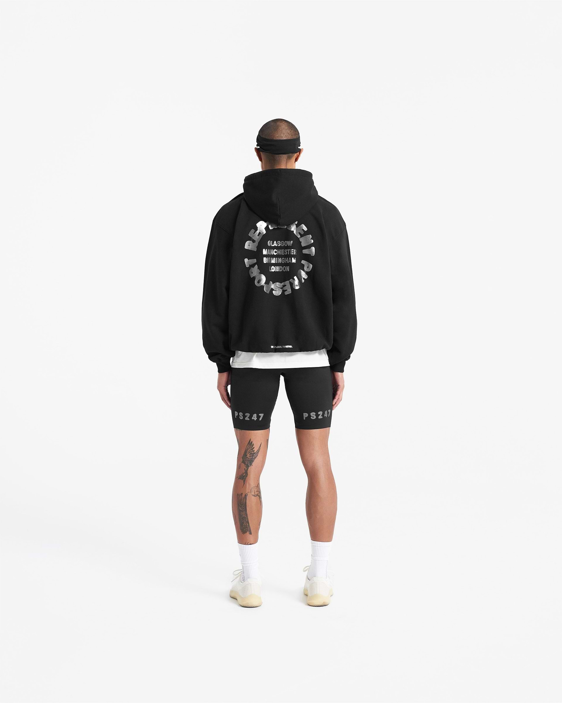 247 X Puresport Oversized Tour Hoodie - Black