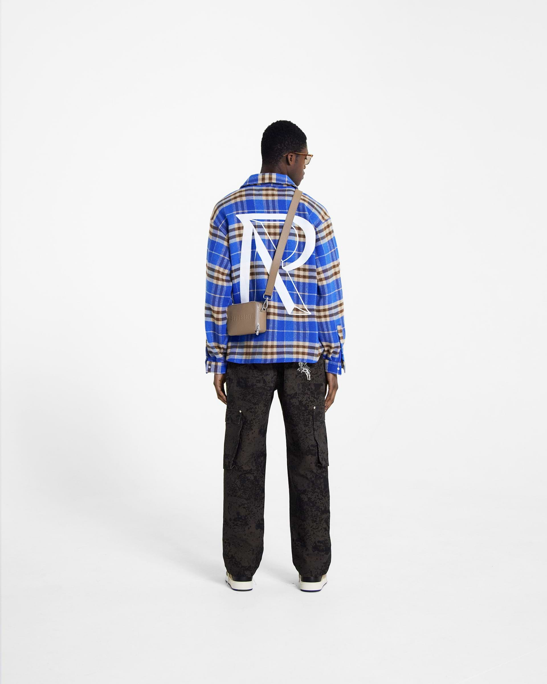 Heavyweight Initial Flannel Shirt - Cobalt