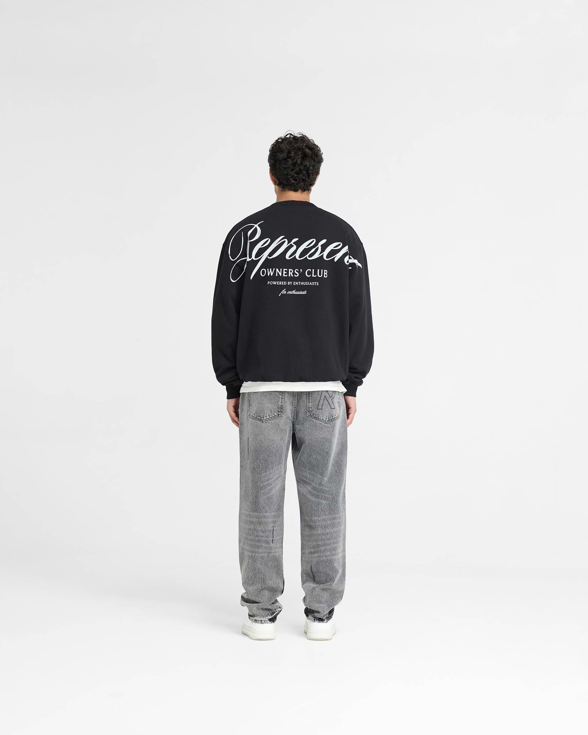 Represent Owners Club Script Sweater | Black | REPRESENT
