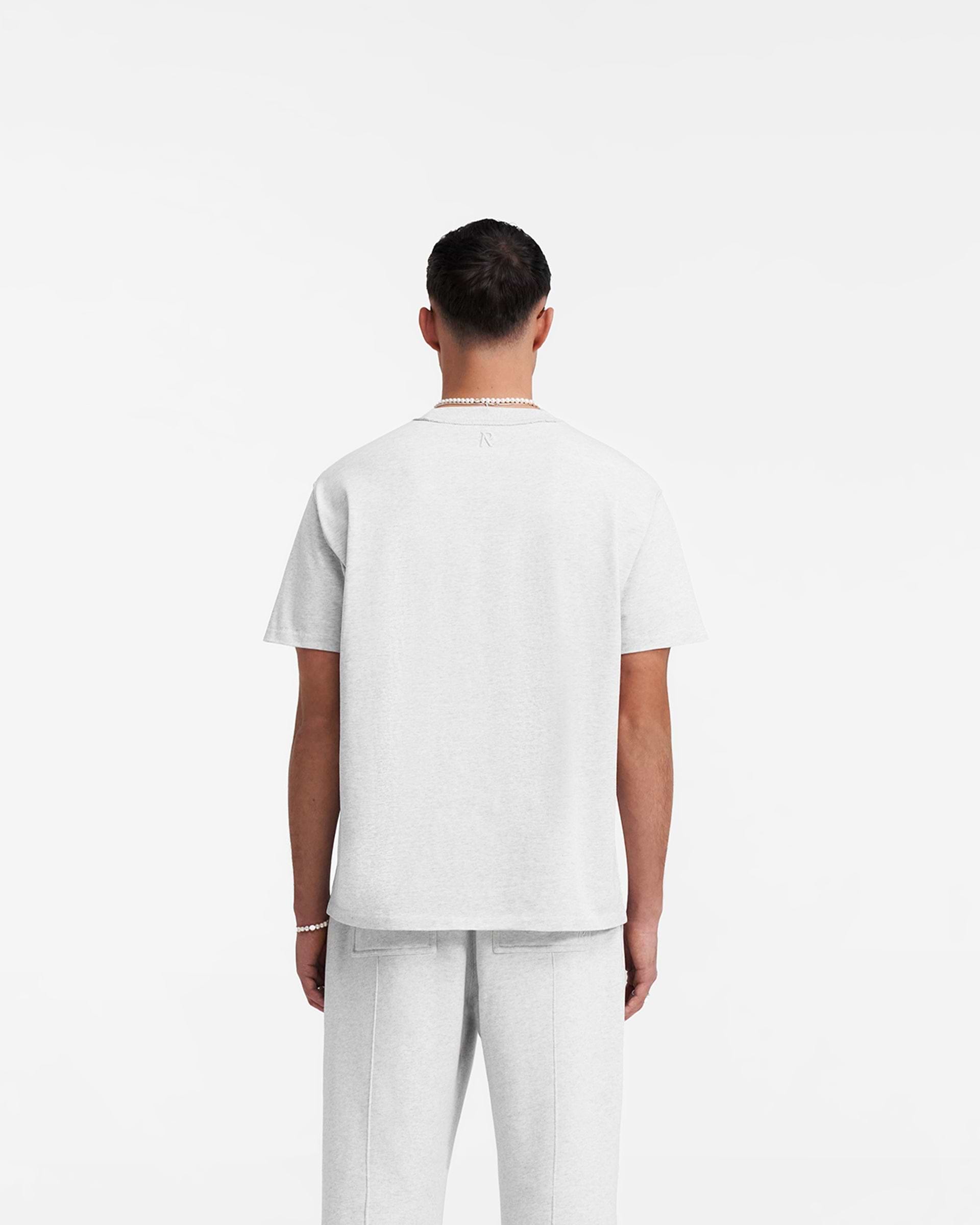 Heavyweight Initial T-Shirt - Ice Grey Marl