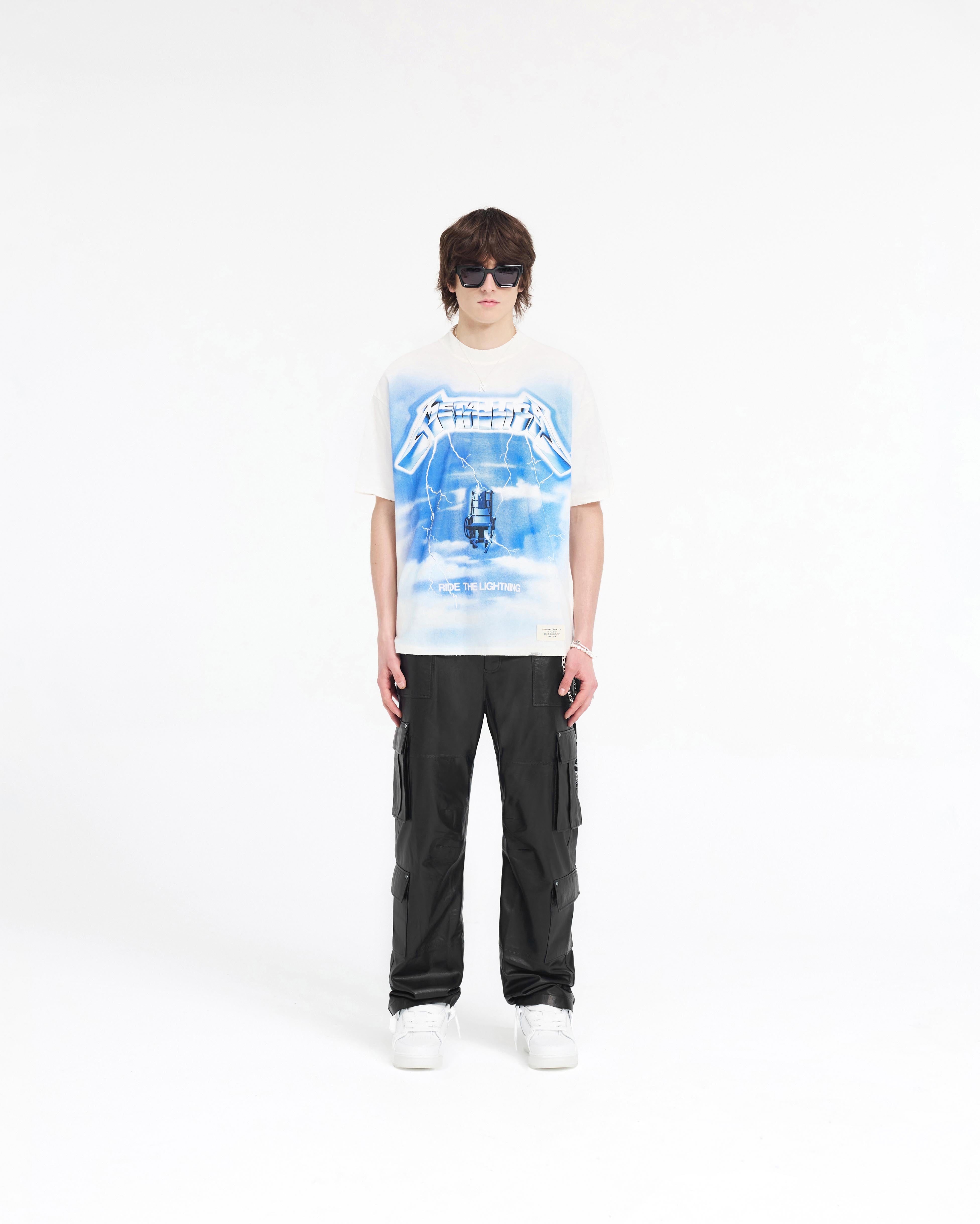 Metallica Ride The Lightning T-Shirt | Flat White | REPRESENT