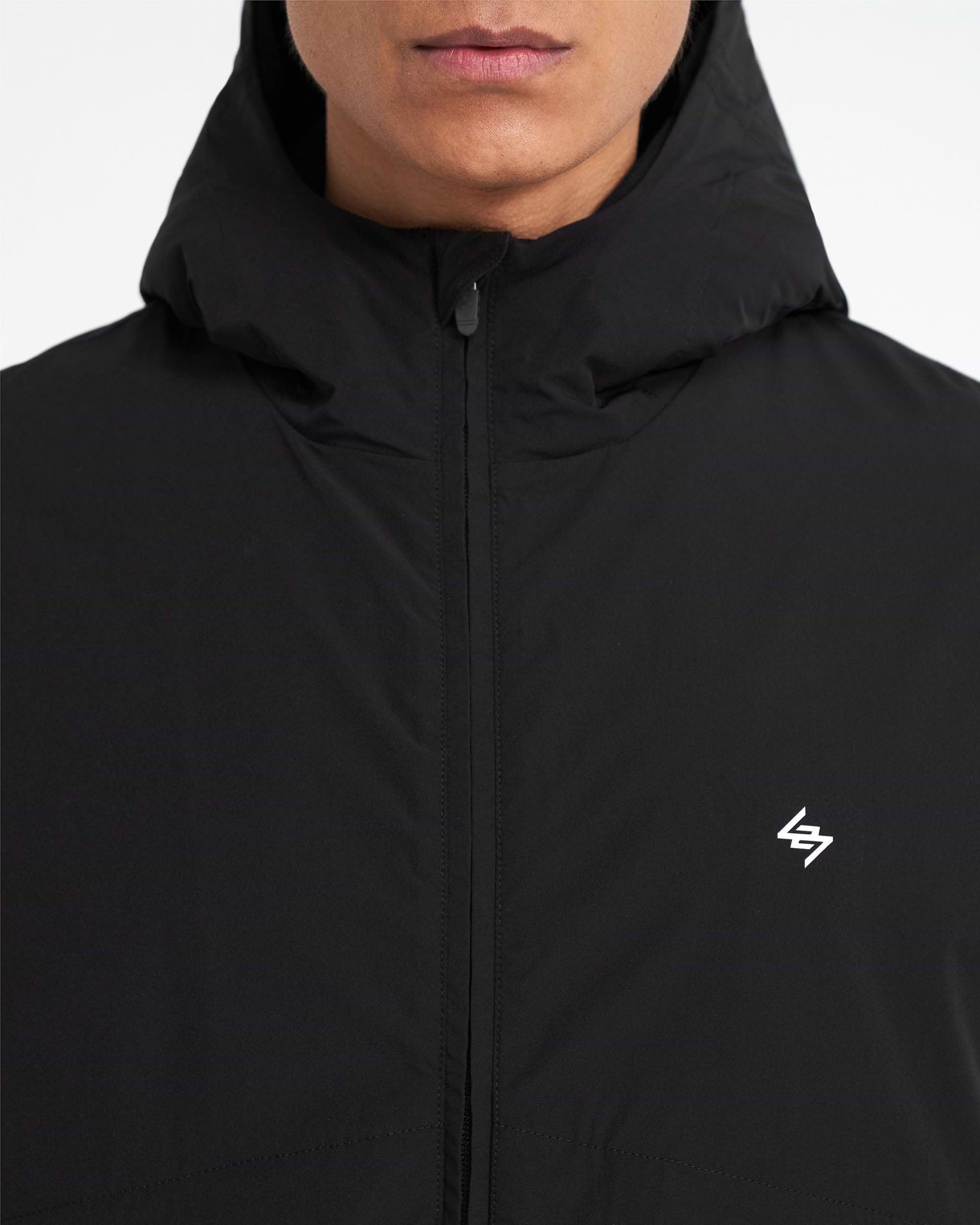 Black Hooded Running Jacket | 247 | REPRESENT