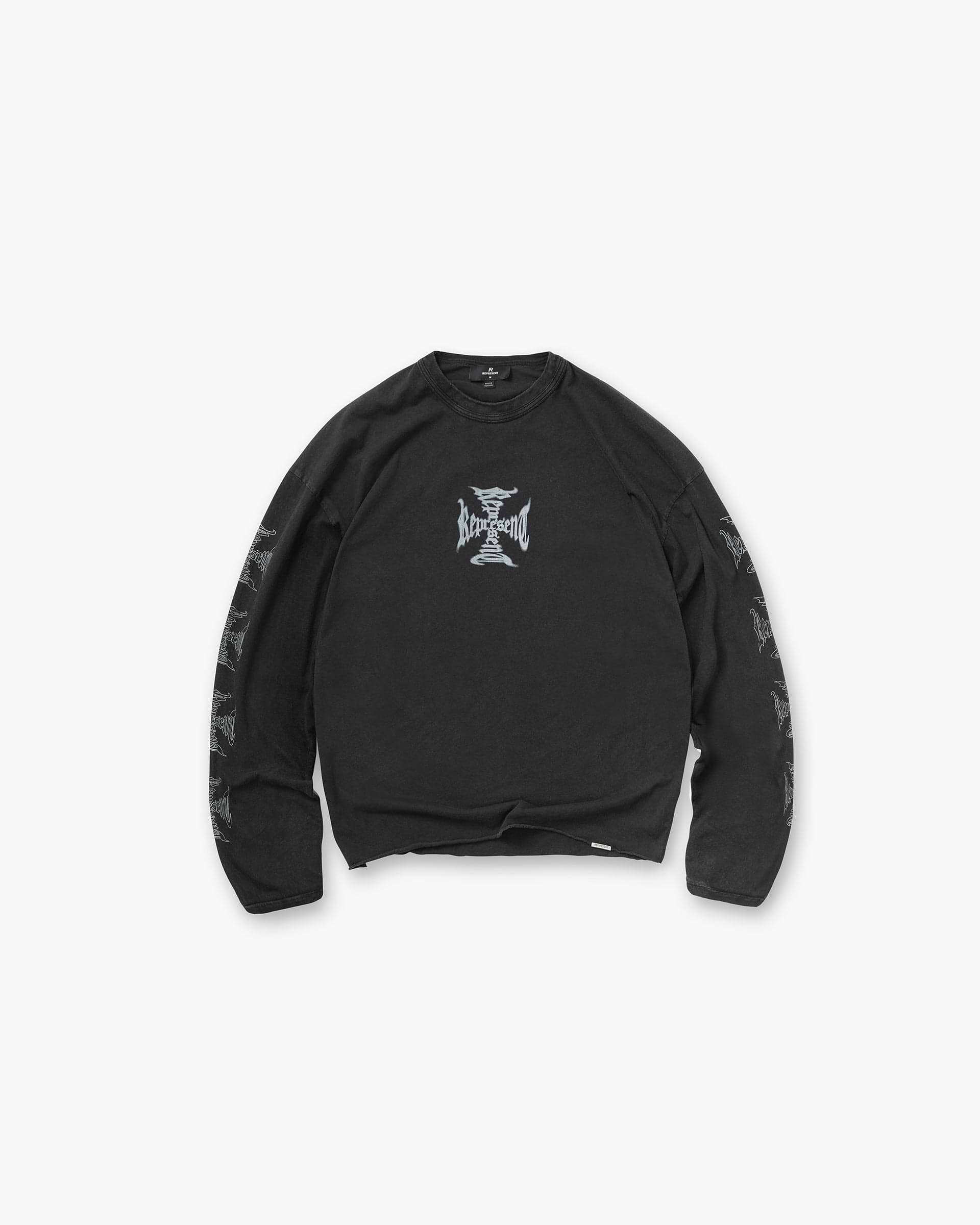 MH Long Sleeve T-Shirt Faded Black | Heaton Capsule | REPRESENT