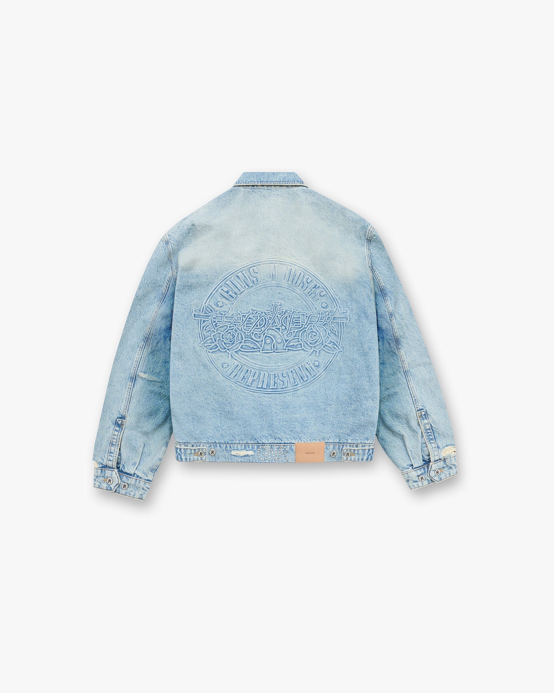 Represent X Guns N' Roses Denim Jacket - Light Vintage Blue