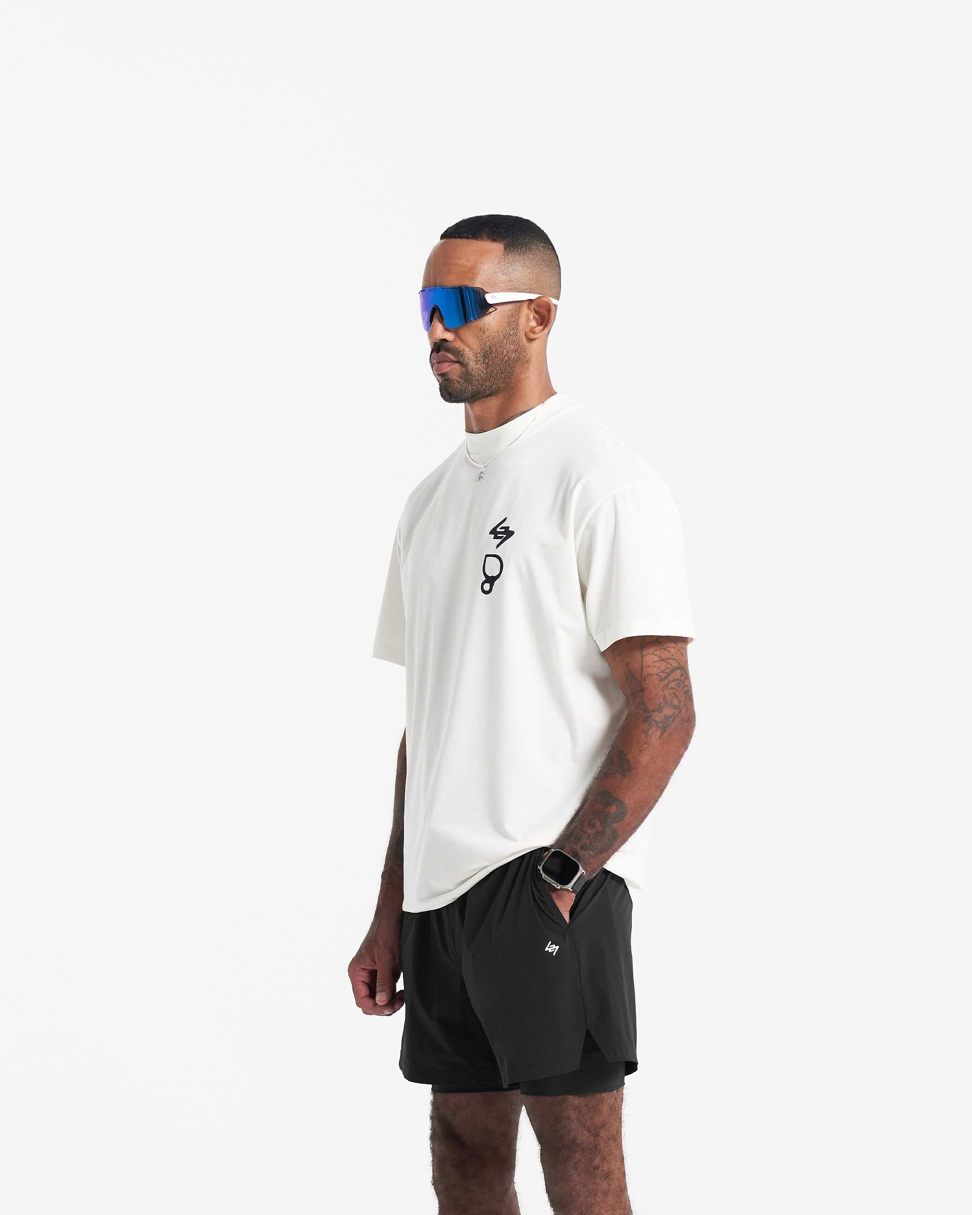 247 X Puresport Oversized Tour T-Shirt - Flat White