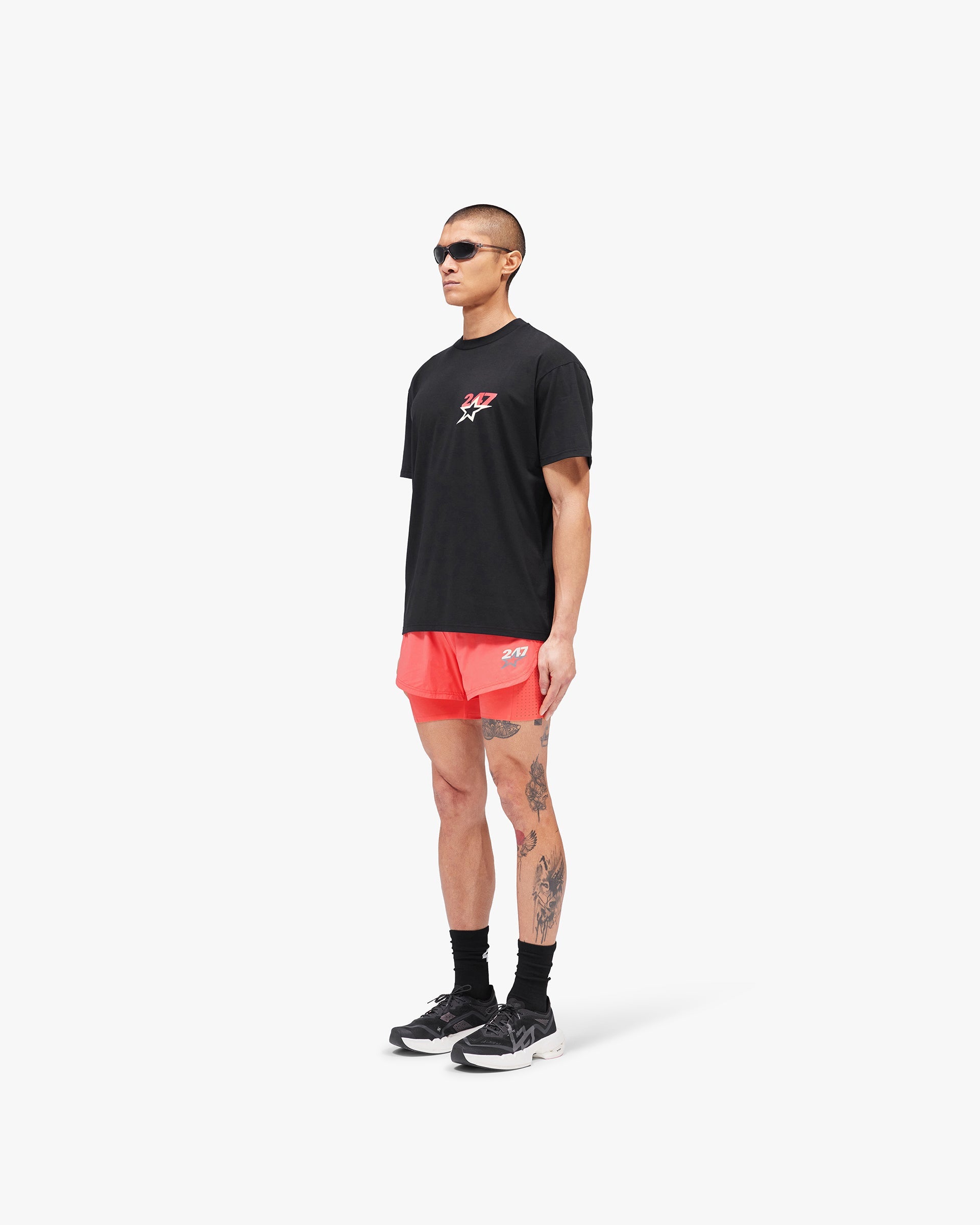 247 Hybrid 2-In-1 Short - Racing Red