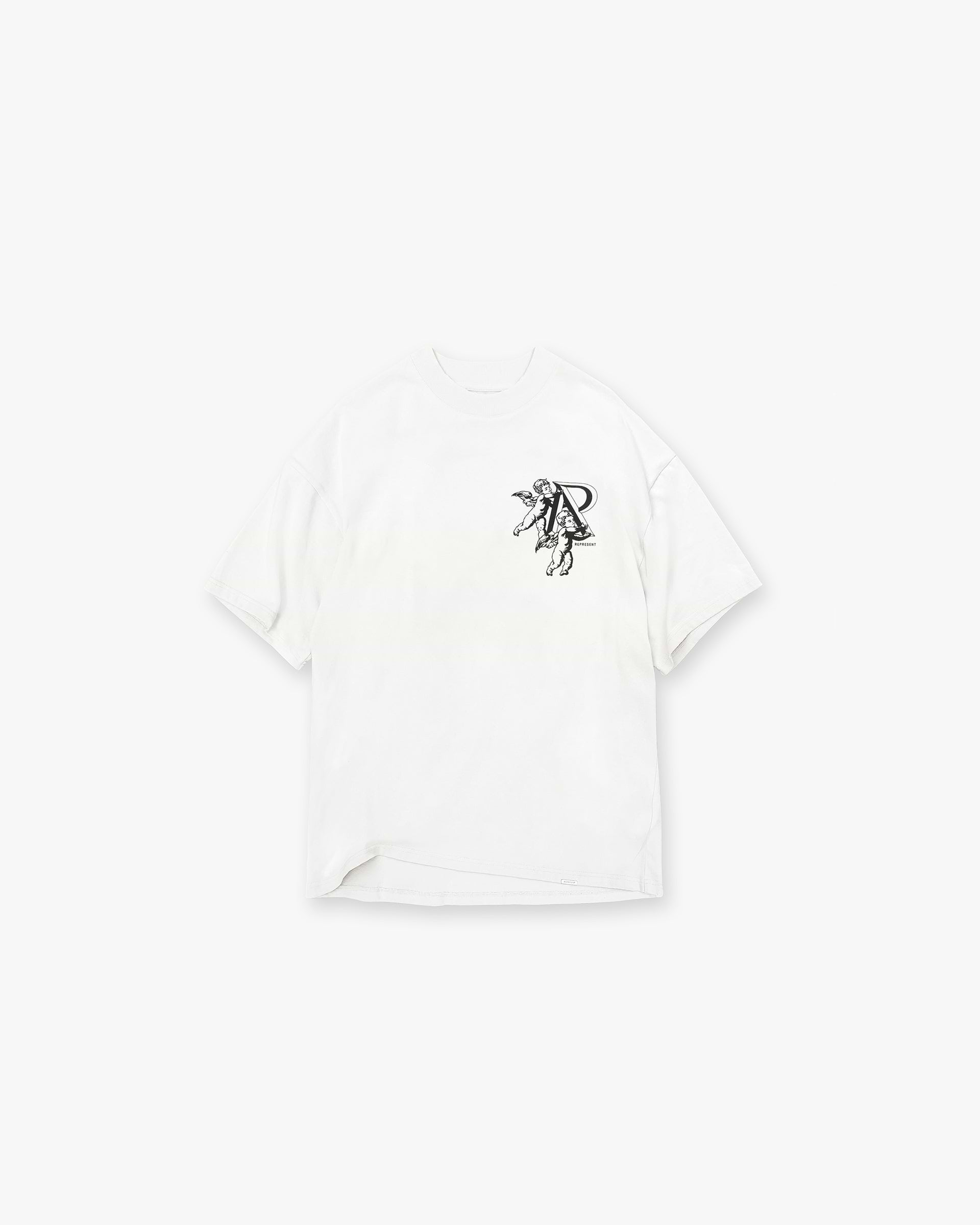 White shop printed tee