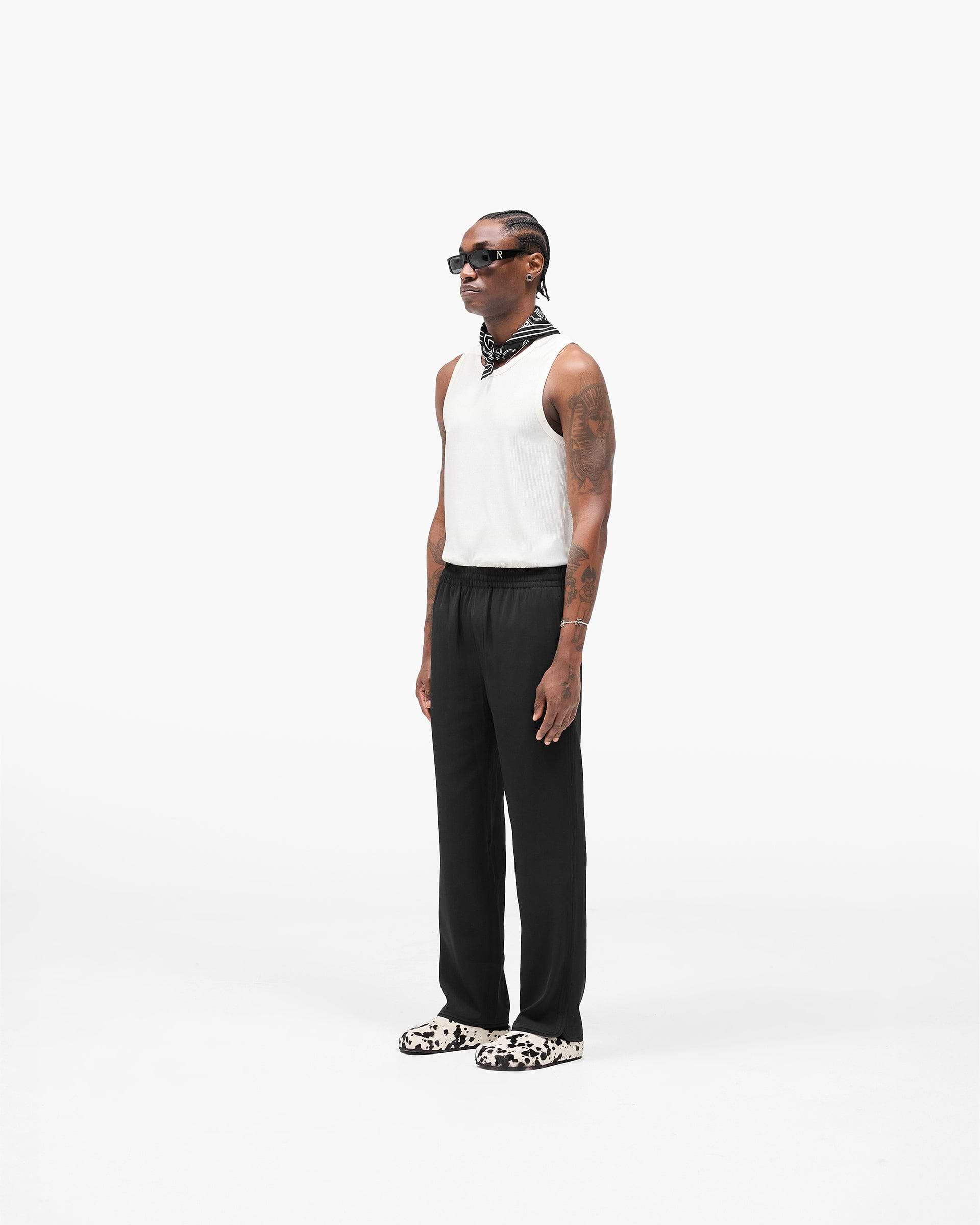 Piped Track Pant - Jet Black