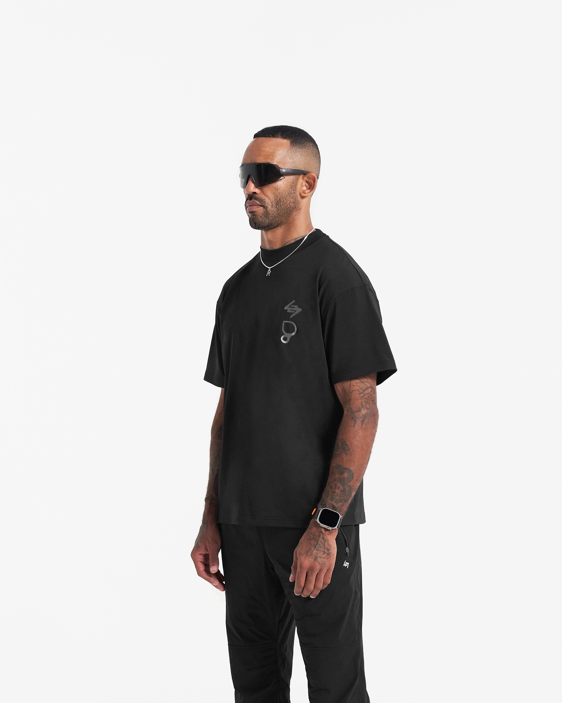 247 X Puresport Oversized Tour T-Shirt - Black