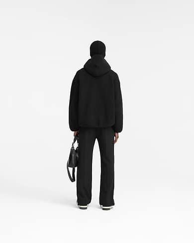 Black Oversized Fleece Hoodie | REPRESENT CLO