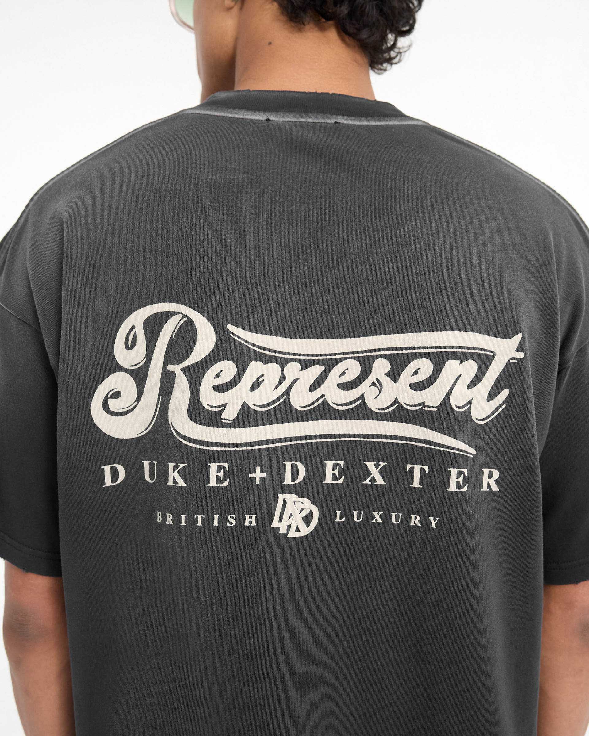 Represent X Duke + Dexter T-Shirt - Stained Black | REPRESENT
