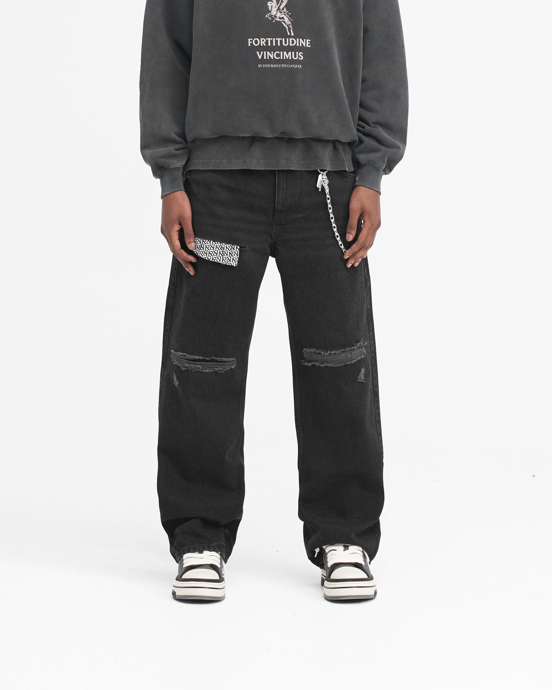 R3D Destroyer Baggy Denim - Black