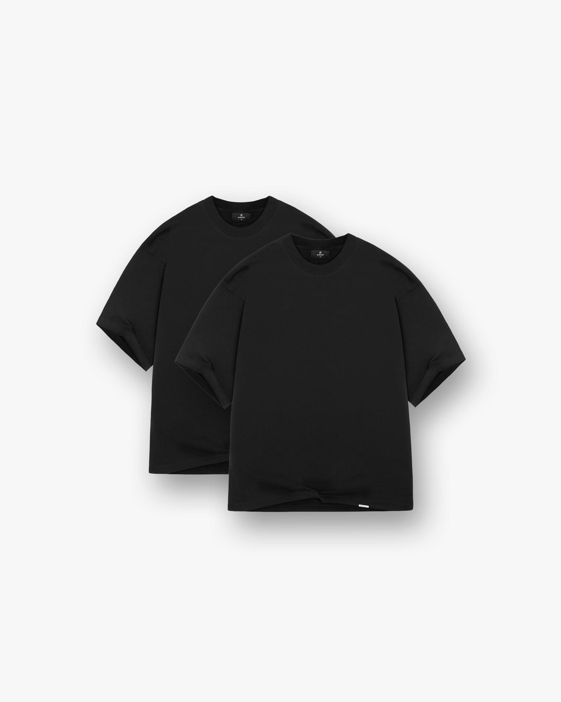 2 x Initial Boxy T-Shirt - Black