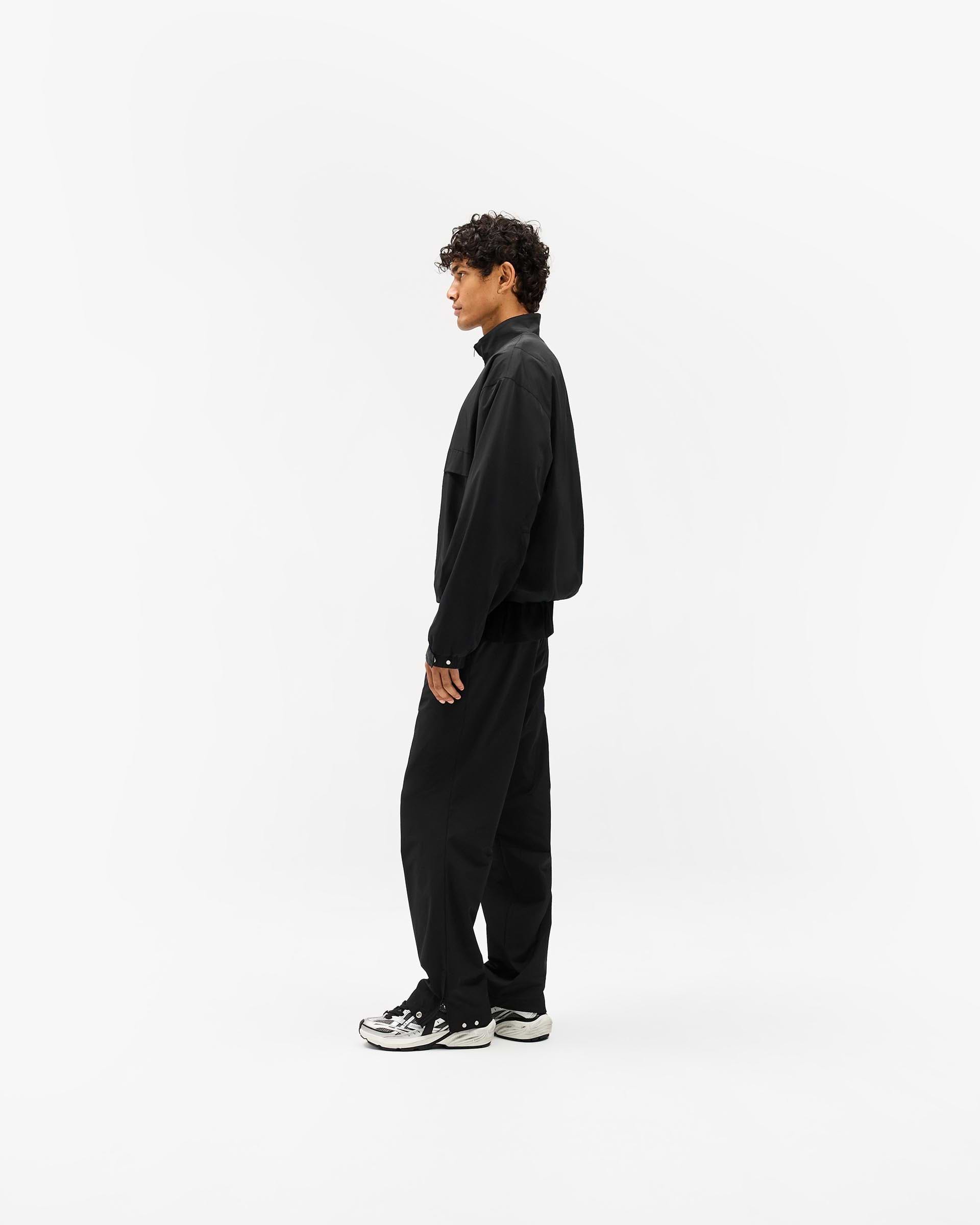 Initial Nylon Track Pant - Black
