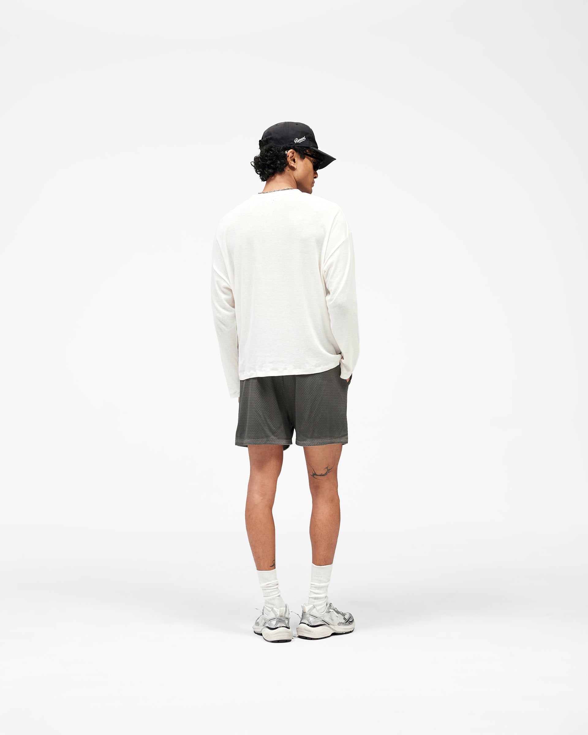 Washed Mesh Shorts - Vintage Grey