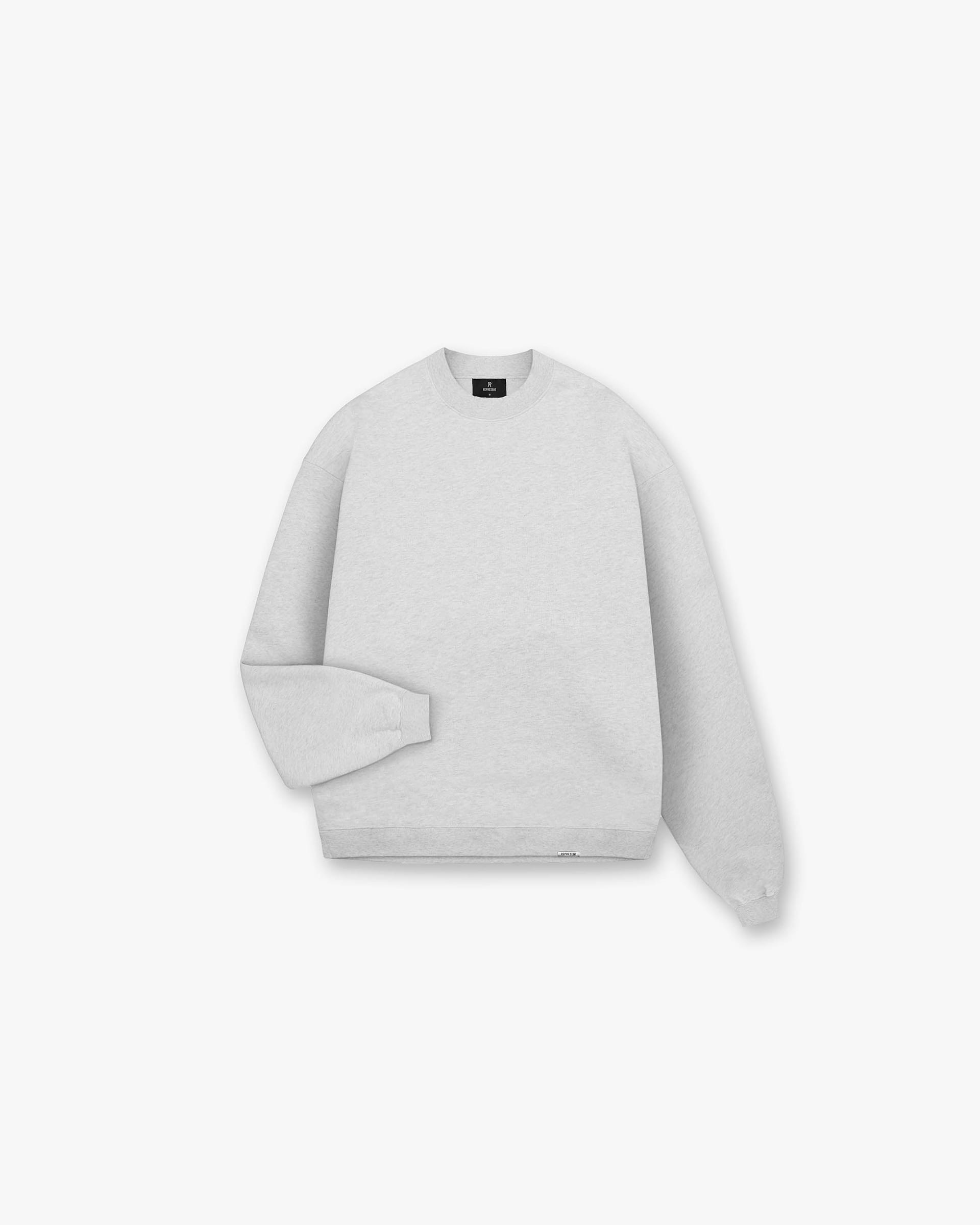 Heavyweight Initial Sweater - Ice Grey Marl