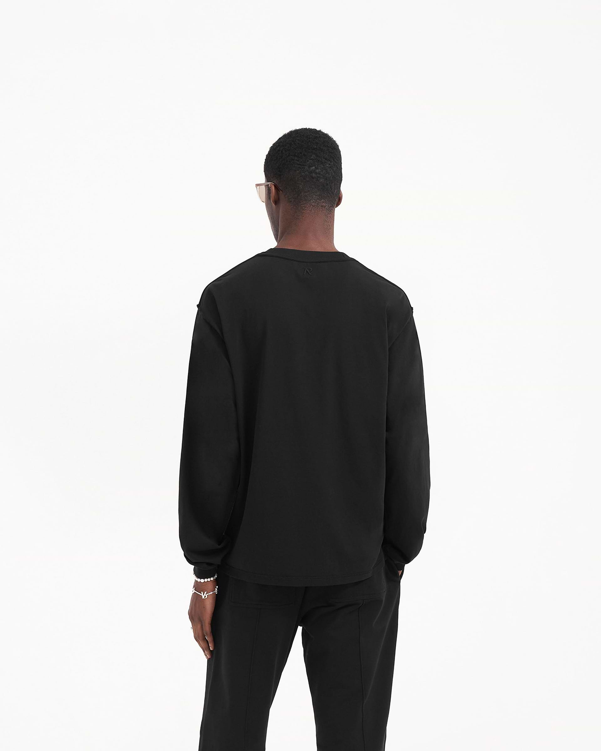 Initial Long Sleeve T-Shirt - Jet Black