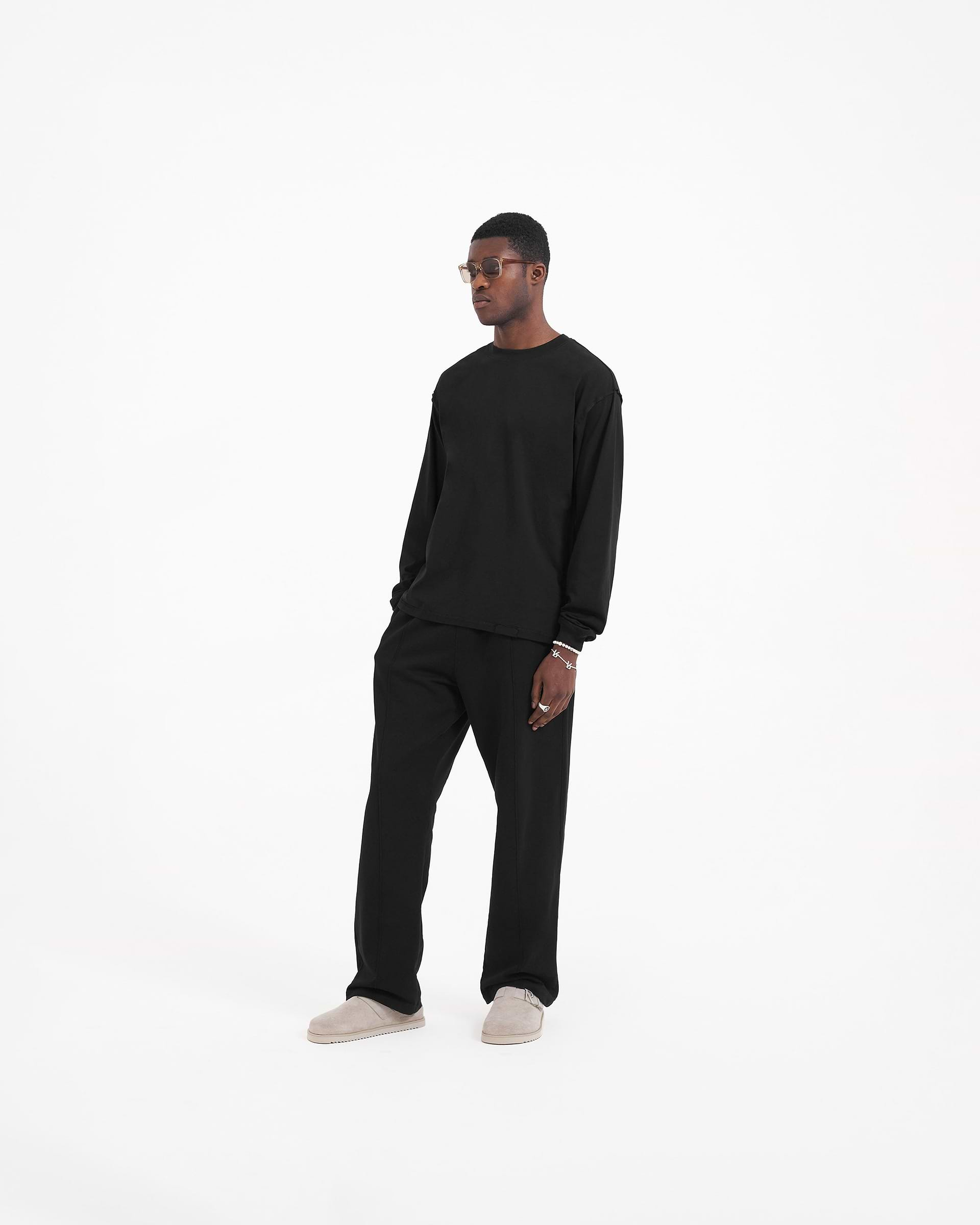 Initial Long Sleeve T-Shirt - Jet Black