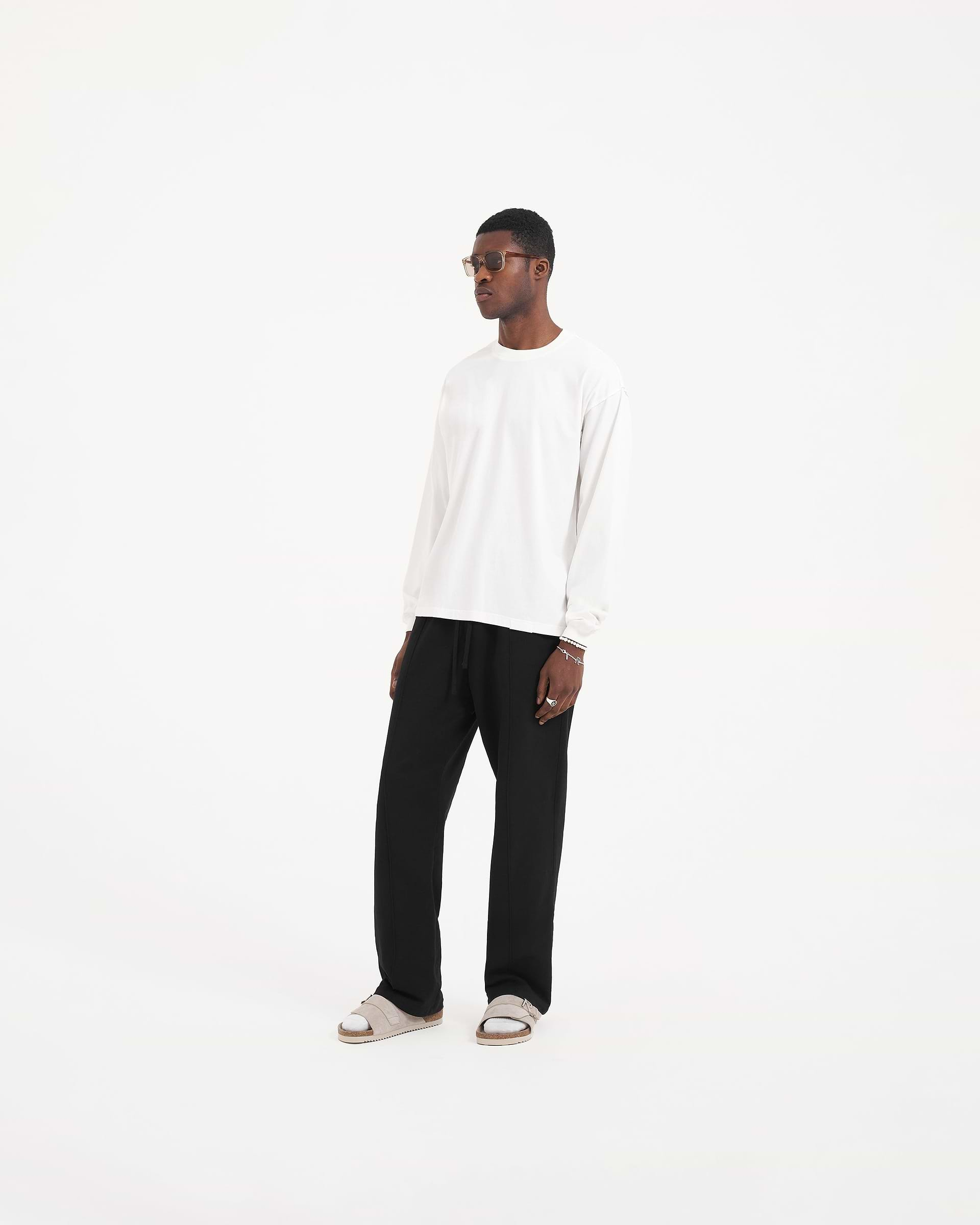 Initial Long Sleeve T-Shirt - Flat White