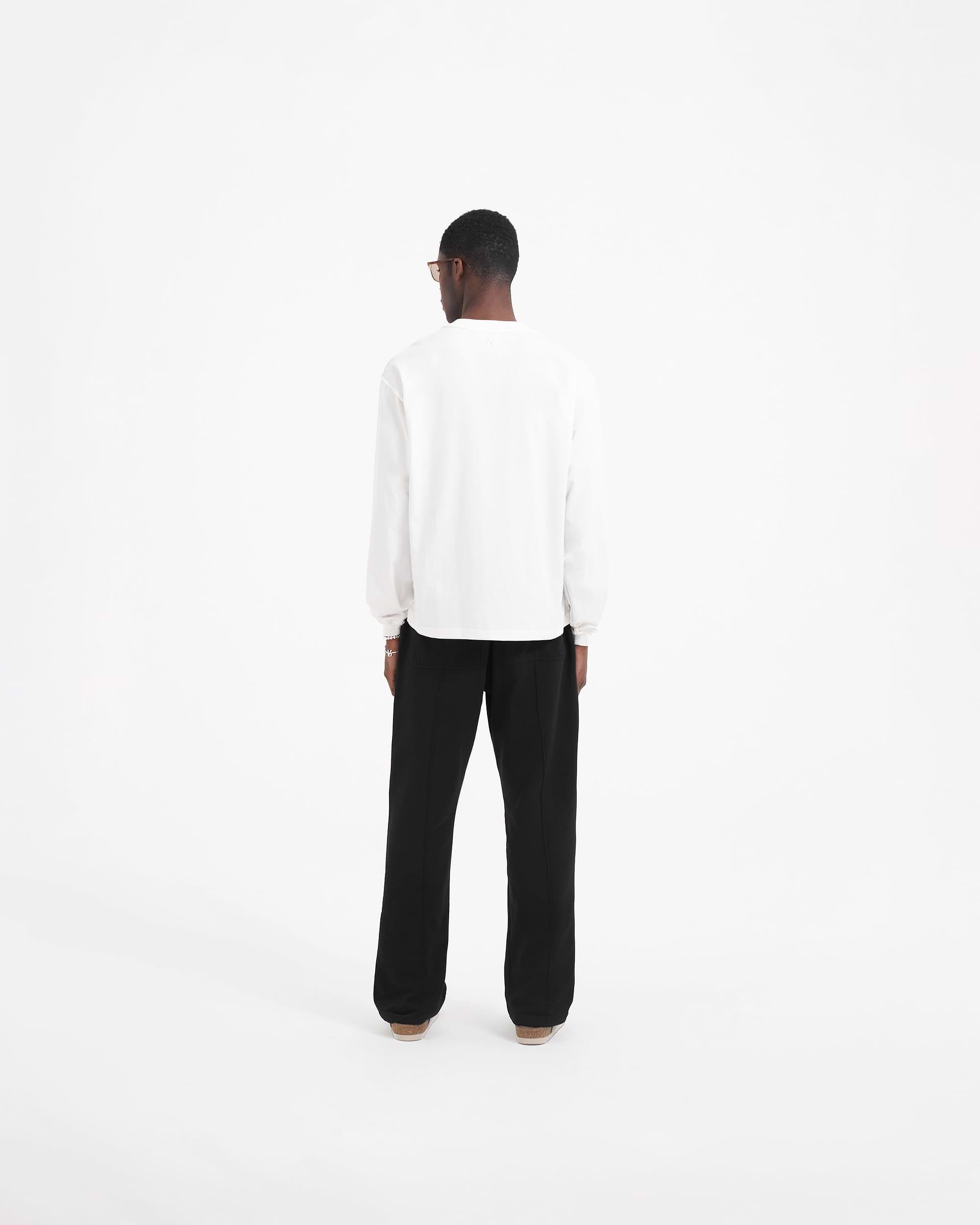 Initial Long Sleeve T-Shirt - Flat White