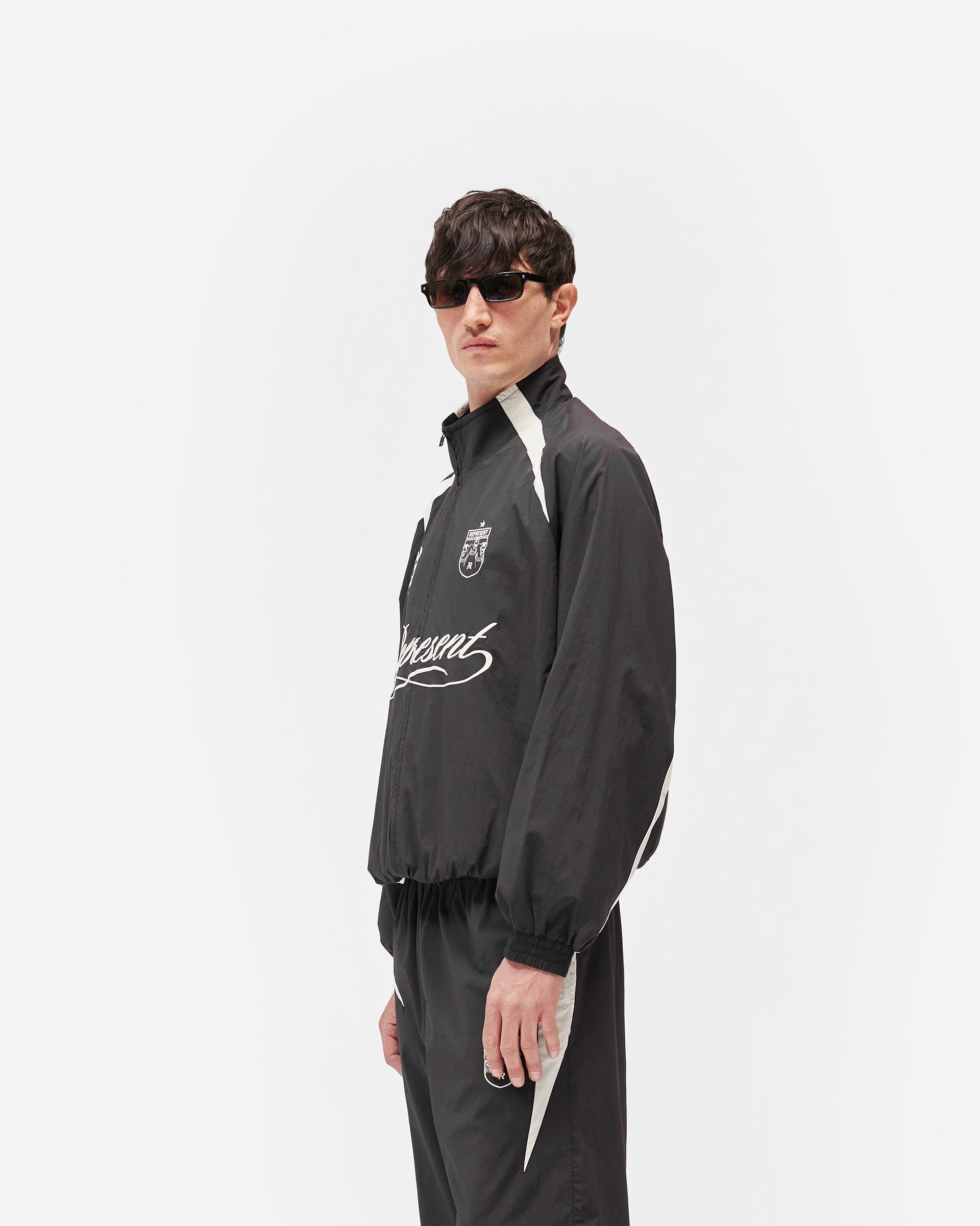 Track Star Jacket Jet Black | Champions Collection | REPRESENT