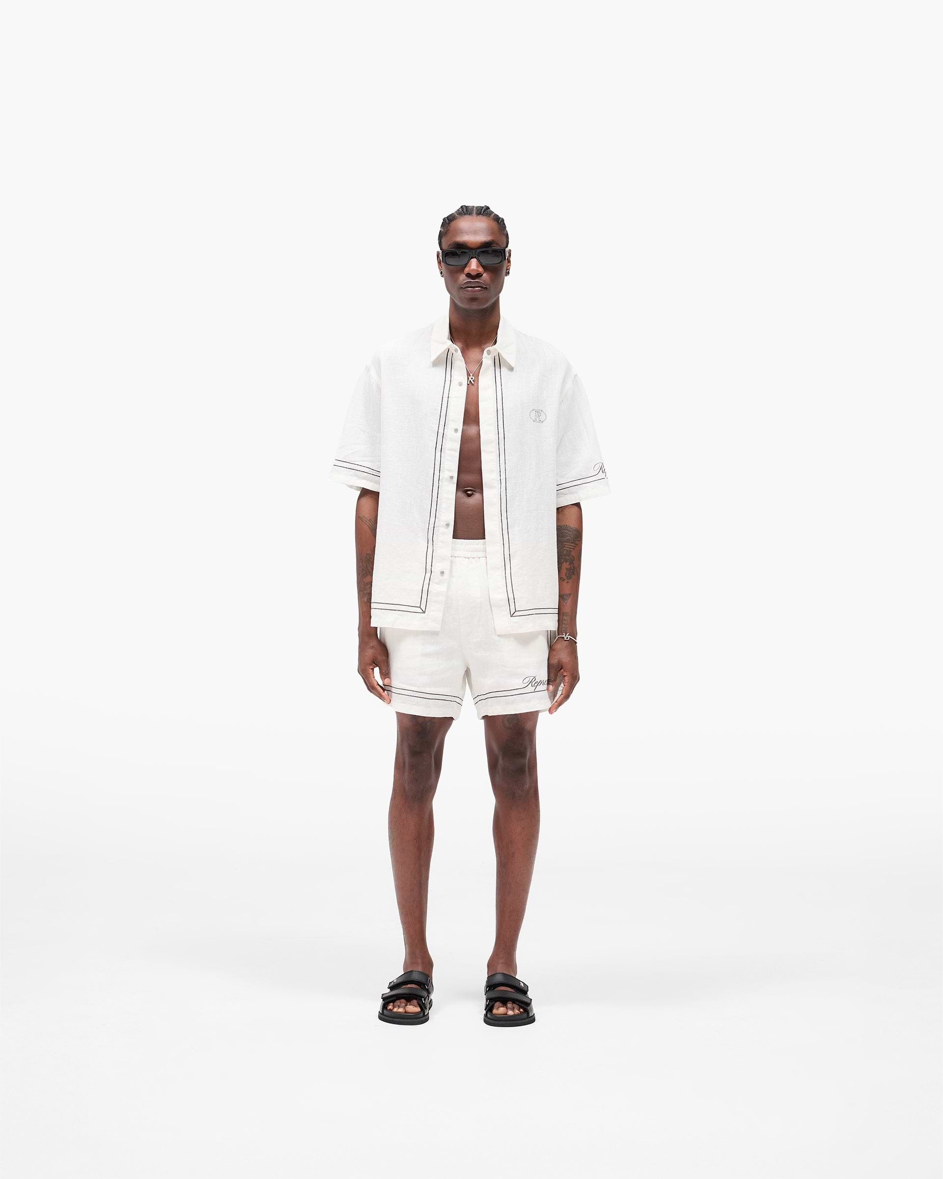 Border Shirt - Whisper White