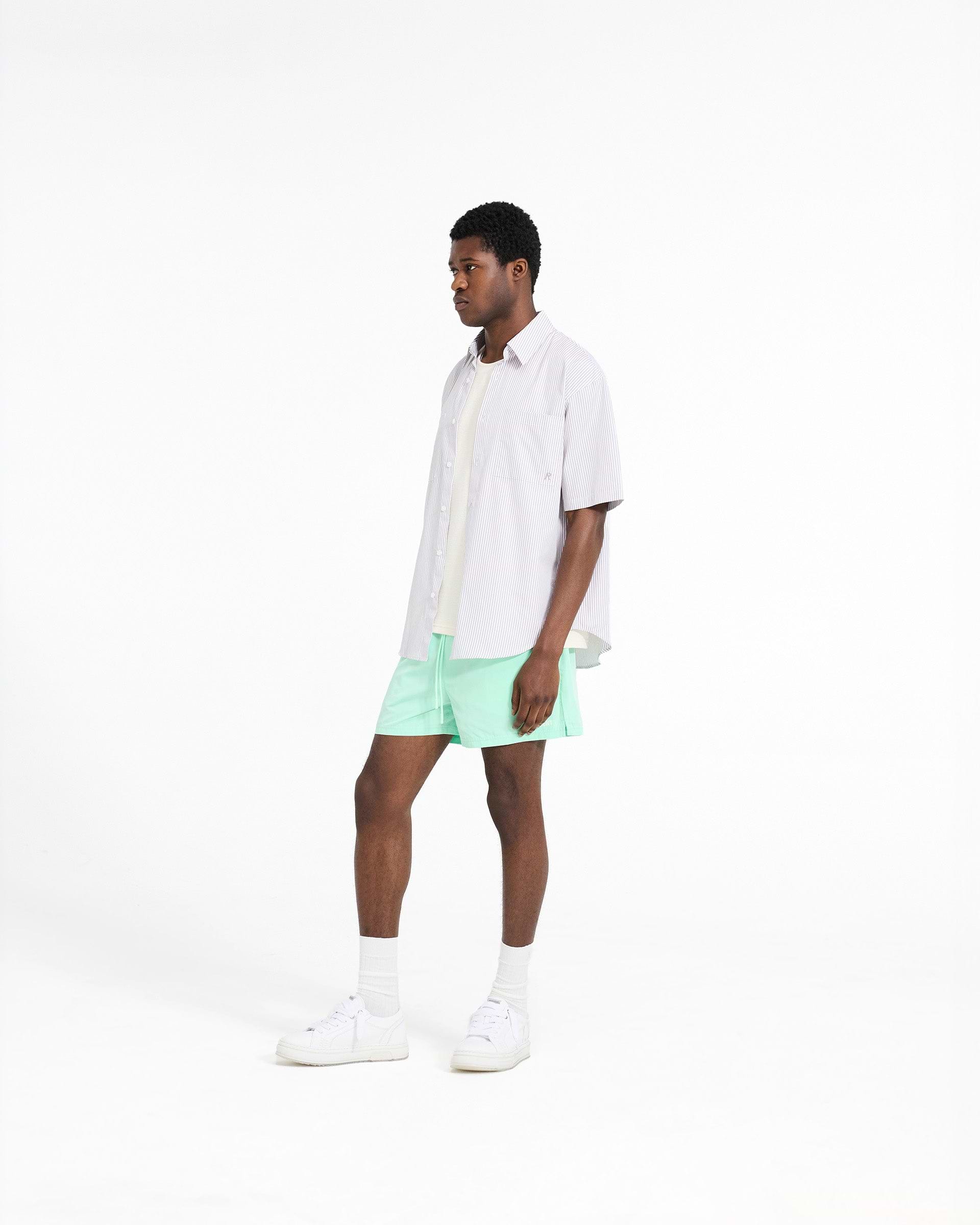 Short Sleeve Pinstripe Shirt | Grey | REPRESENT