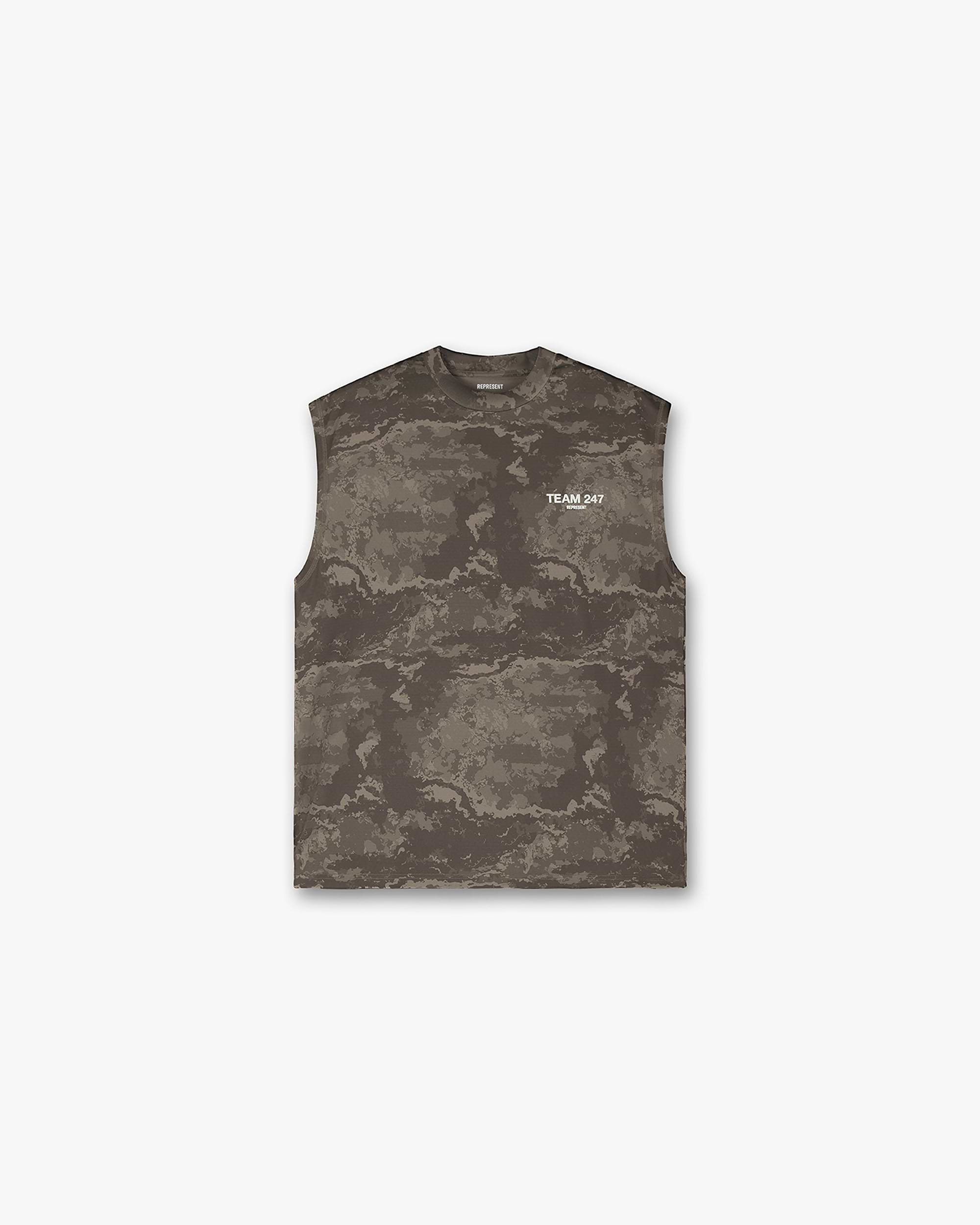 Team 247 Oversized Tank | Taupe Camo T-Shirts 247 | Represent Clo