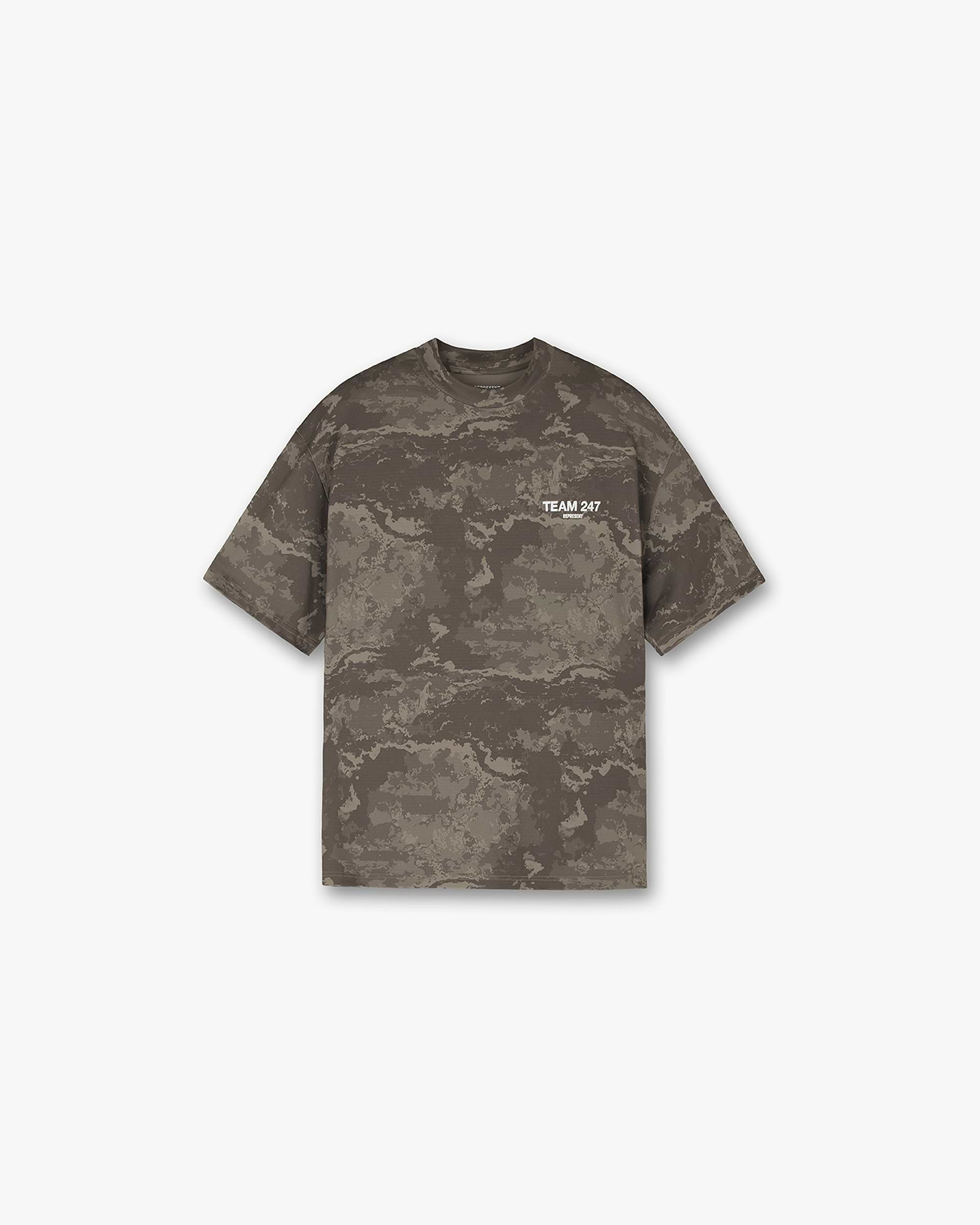 Team 247 Oversized T-Shirt | Taupe Camo T-Shirts 247 | Represent Clo