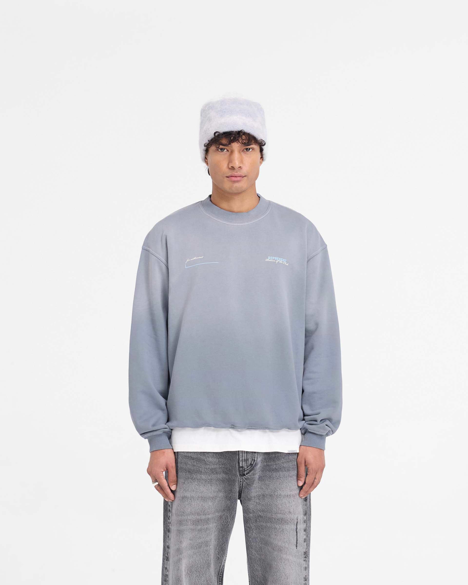スウェット・トレーナー REPRESENT Patron of the club washed cotton sweatshirt Washed Grey Sweater | Patron of the Club | REPRESENT