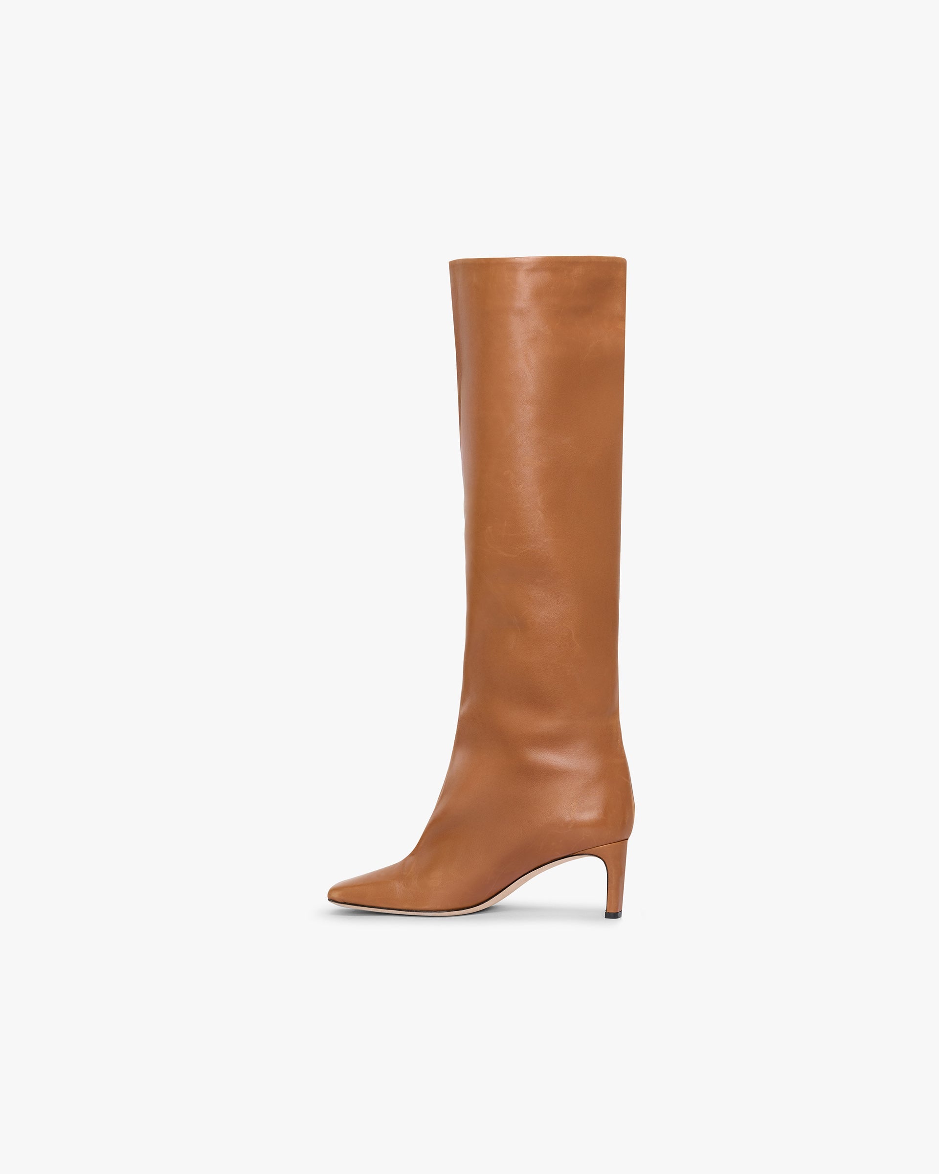 Square Toe Knee Boot - Tan