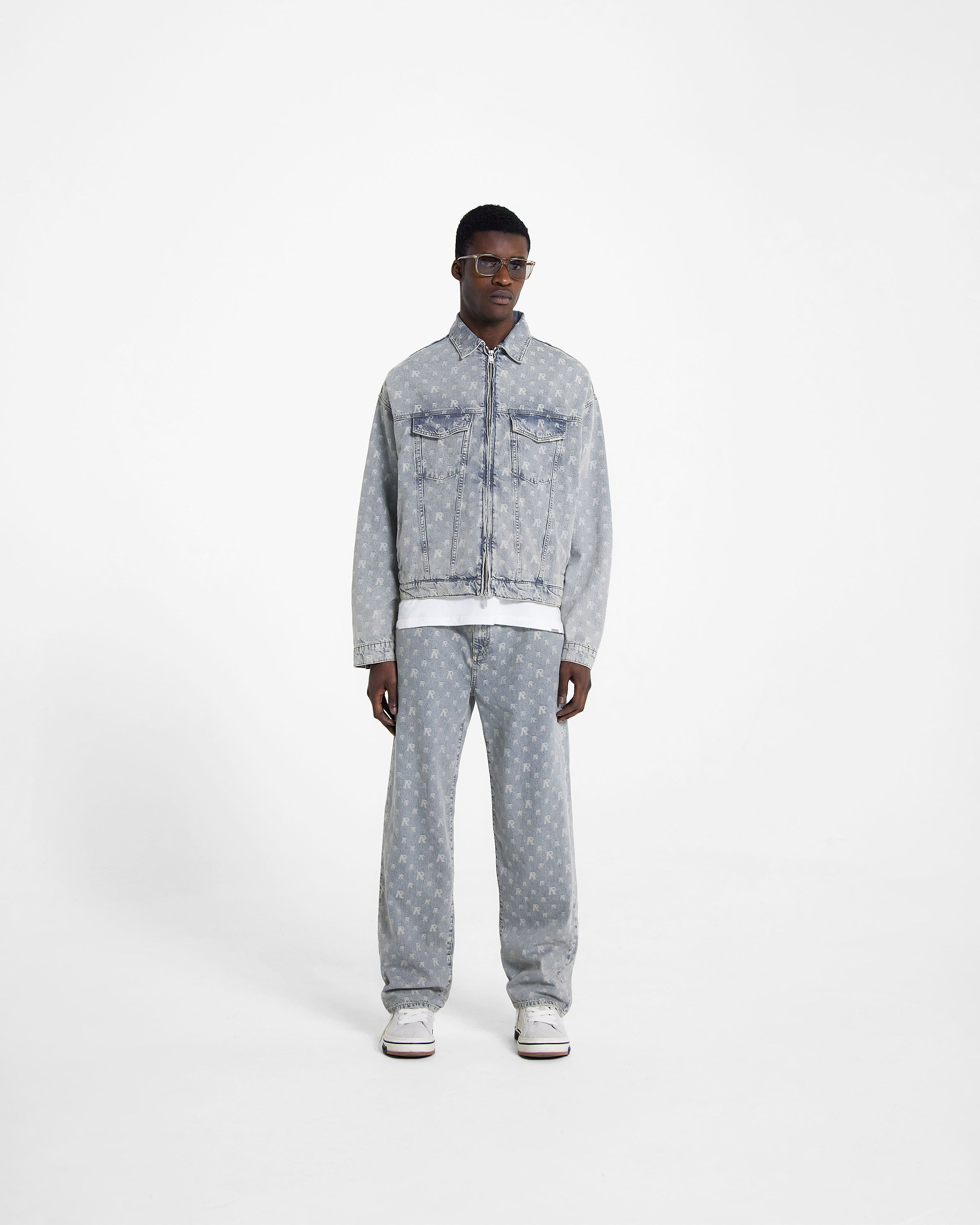 R3 Monogram Baggy Denim - Stone Wash