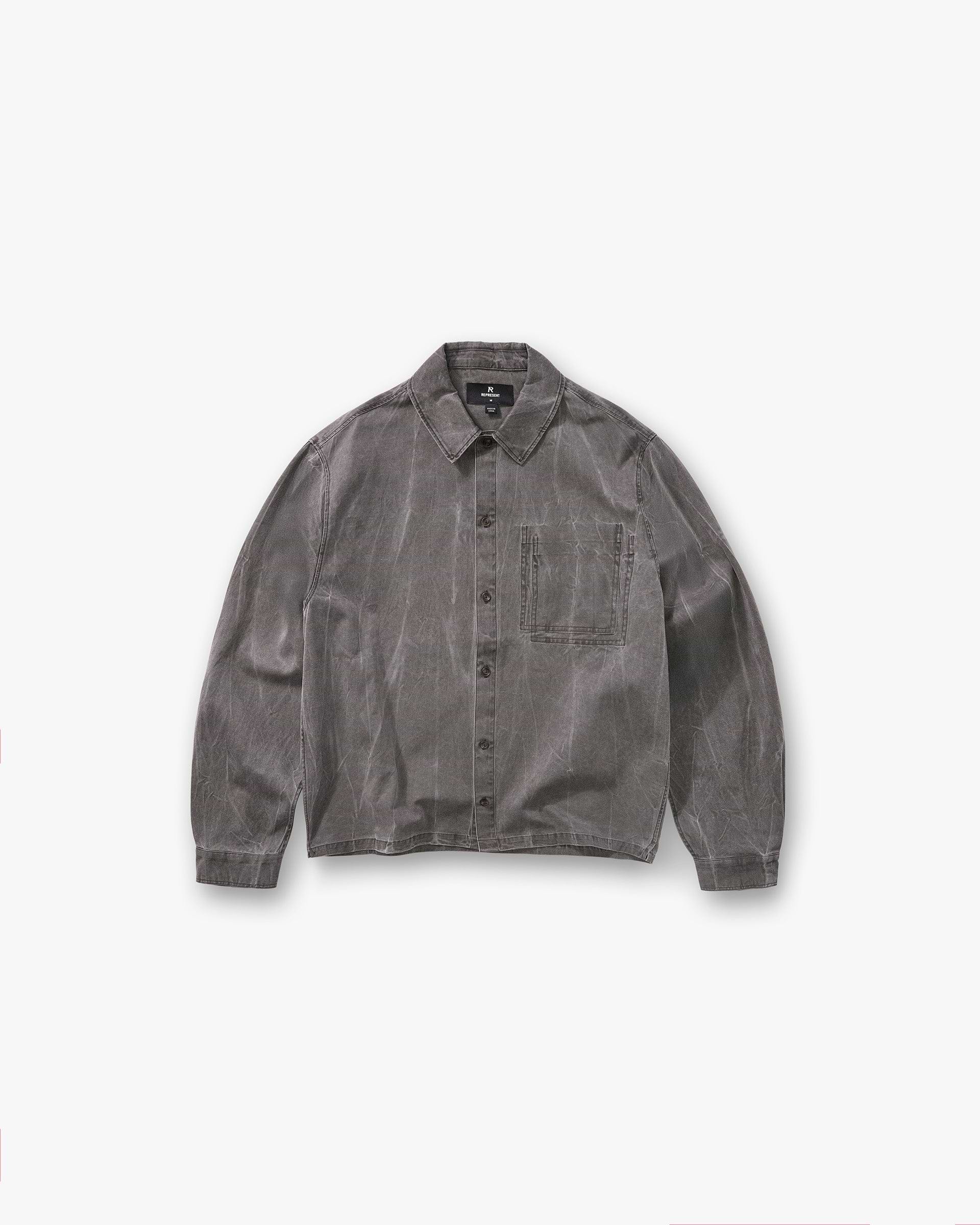 Washed Cotton Shirt - Jet Black