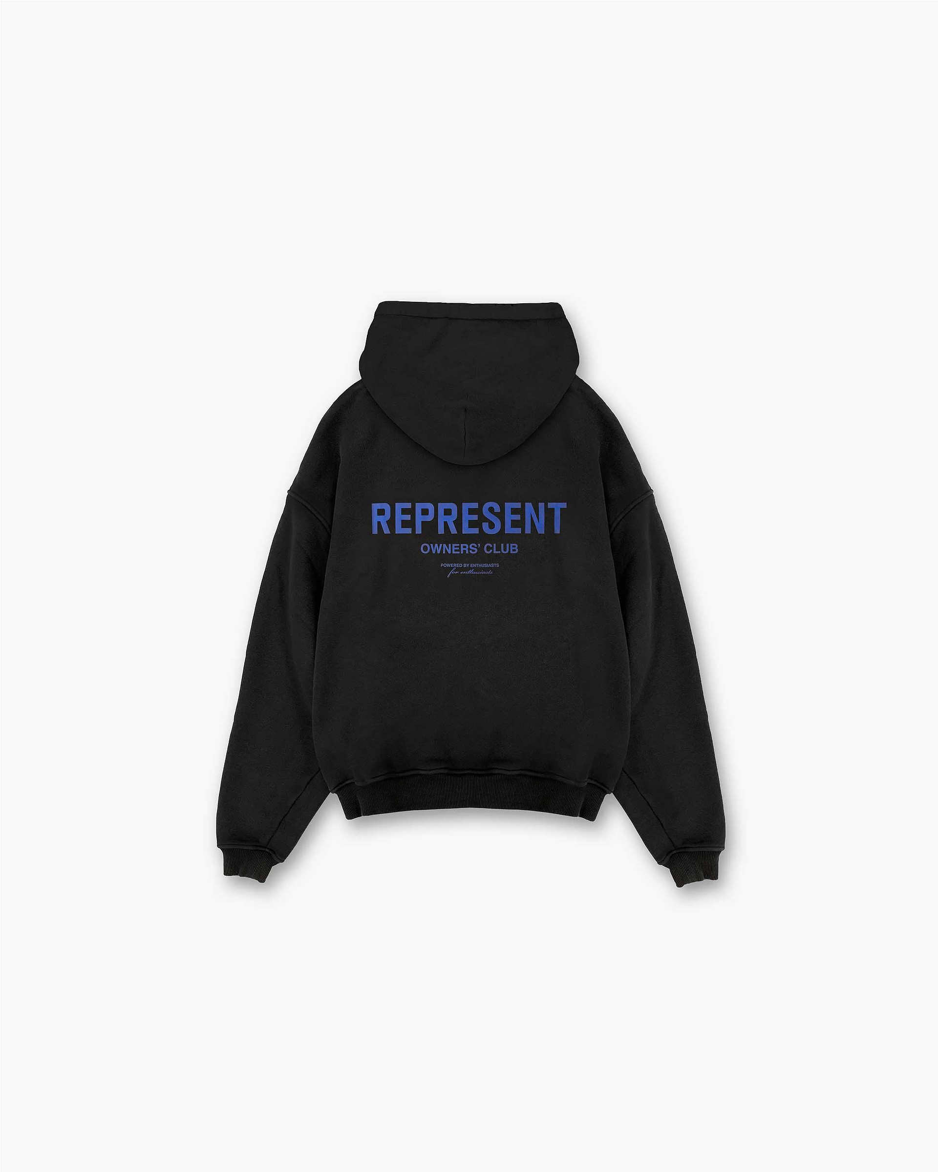 Represent Owners Club Zip Hoodie - Black Cobalt