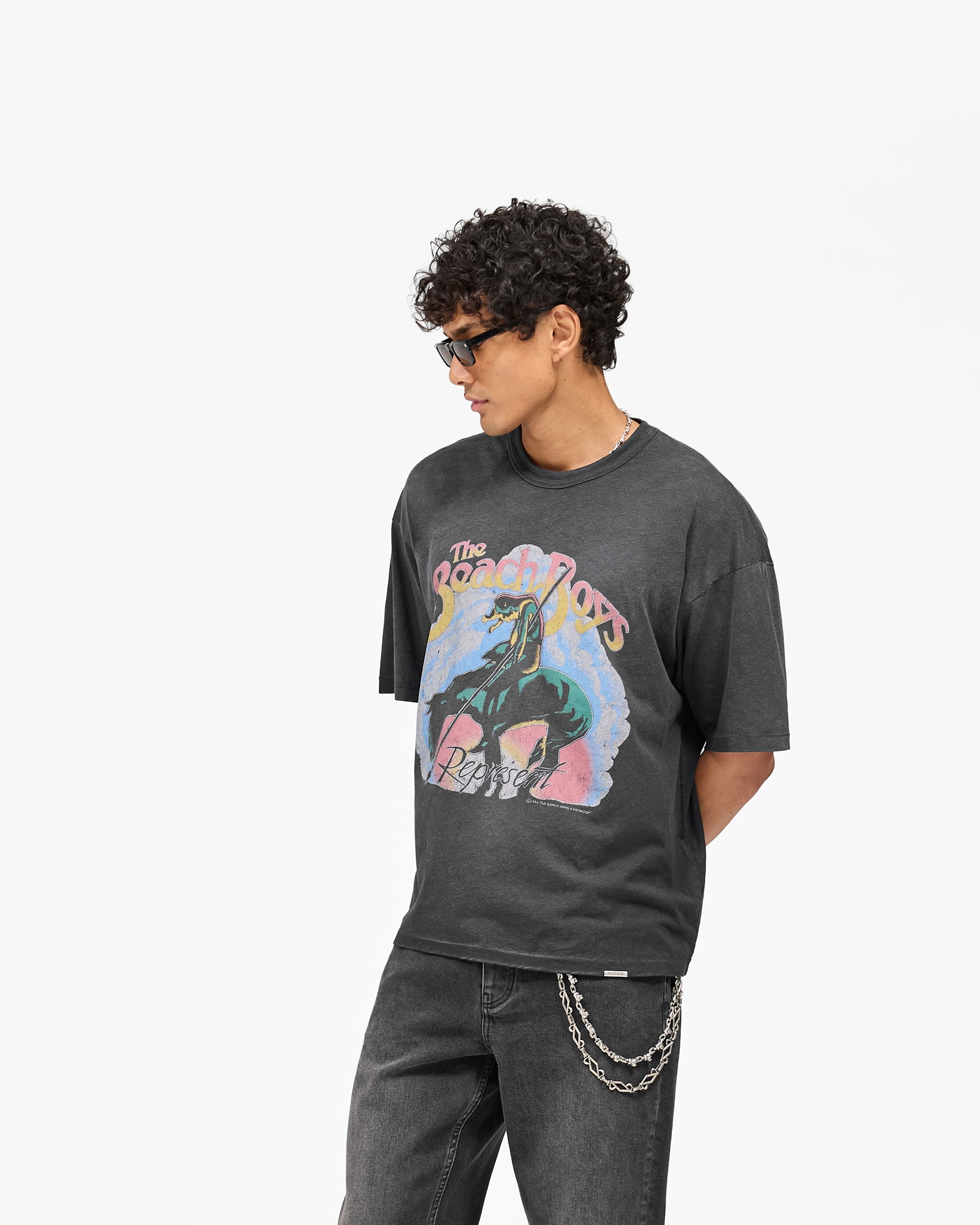 Represent x Beach Boys Endless Summer T-Shirt | Stained Black
